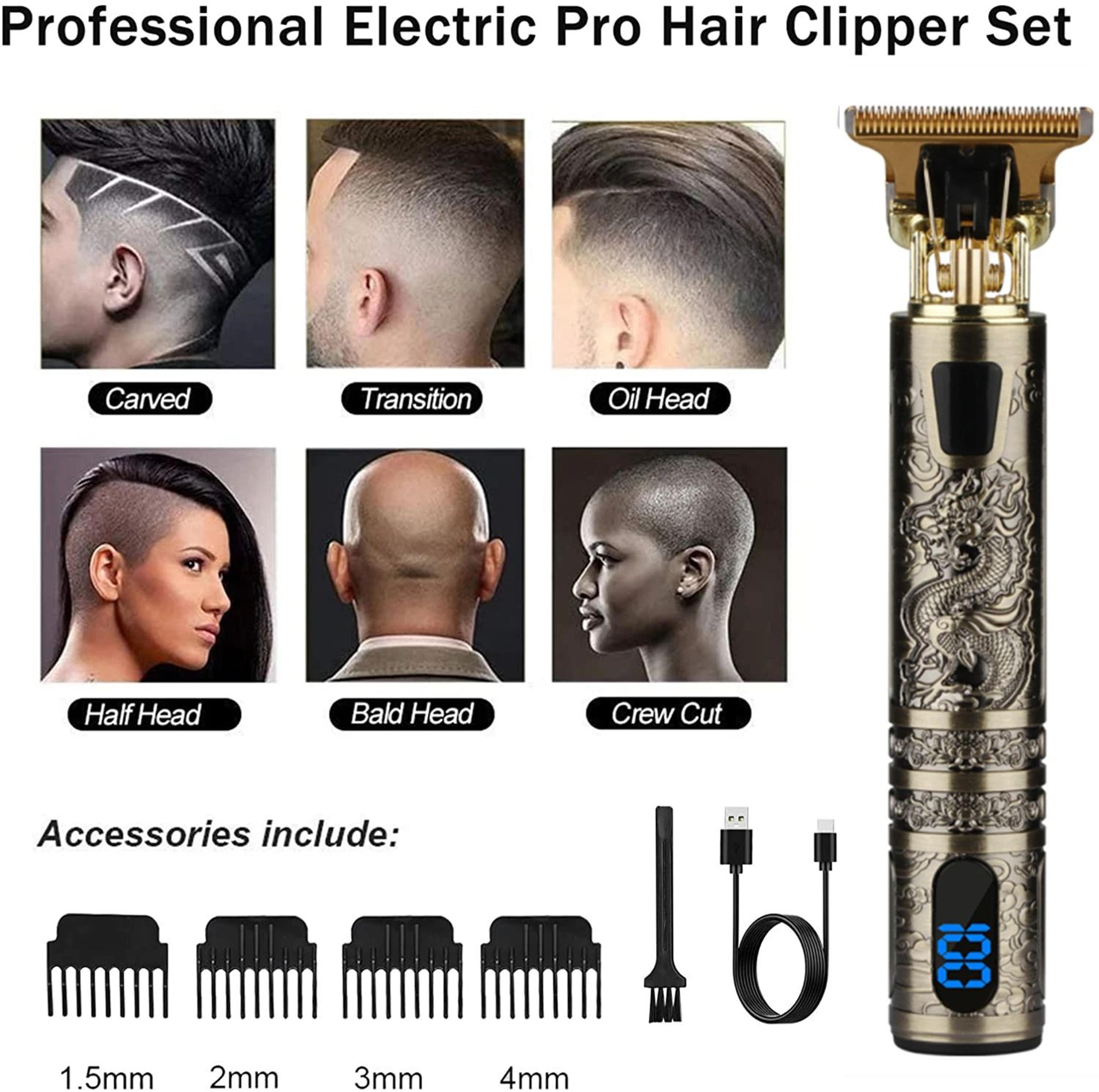 T9 LCD Hair Trimmer For Men Precision Beard And Body Clipper Wet Dry Waterproof Blades 90 Minute Ru 3