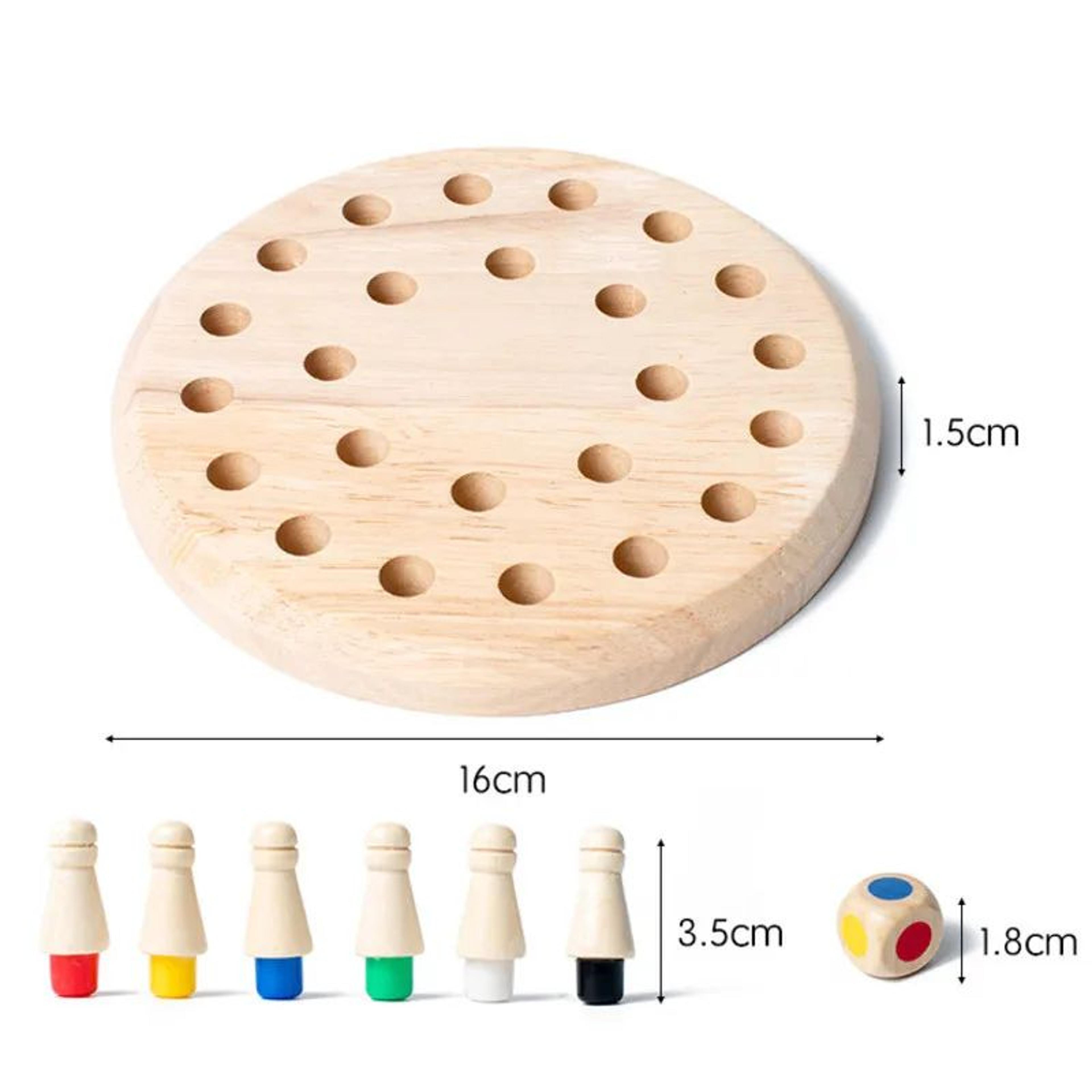 Wooden Memory Match Stick Chess Game Montessori Color Matching Board Puzzle Educational Toy For Kid