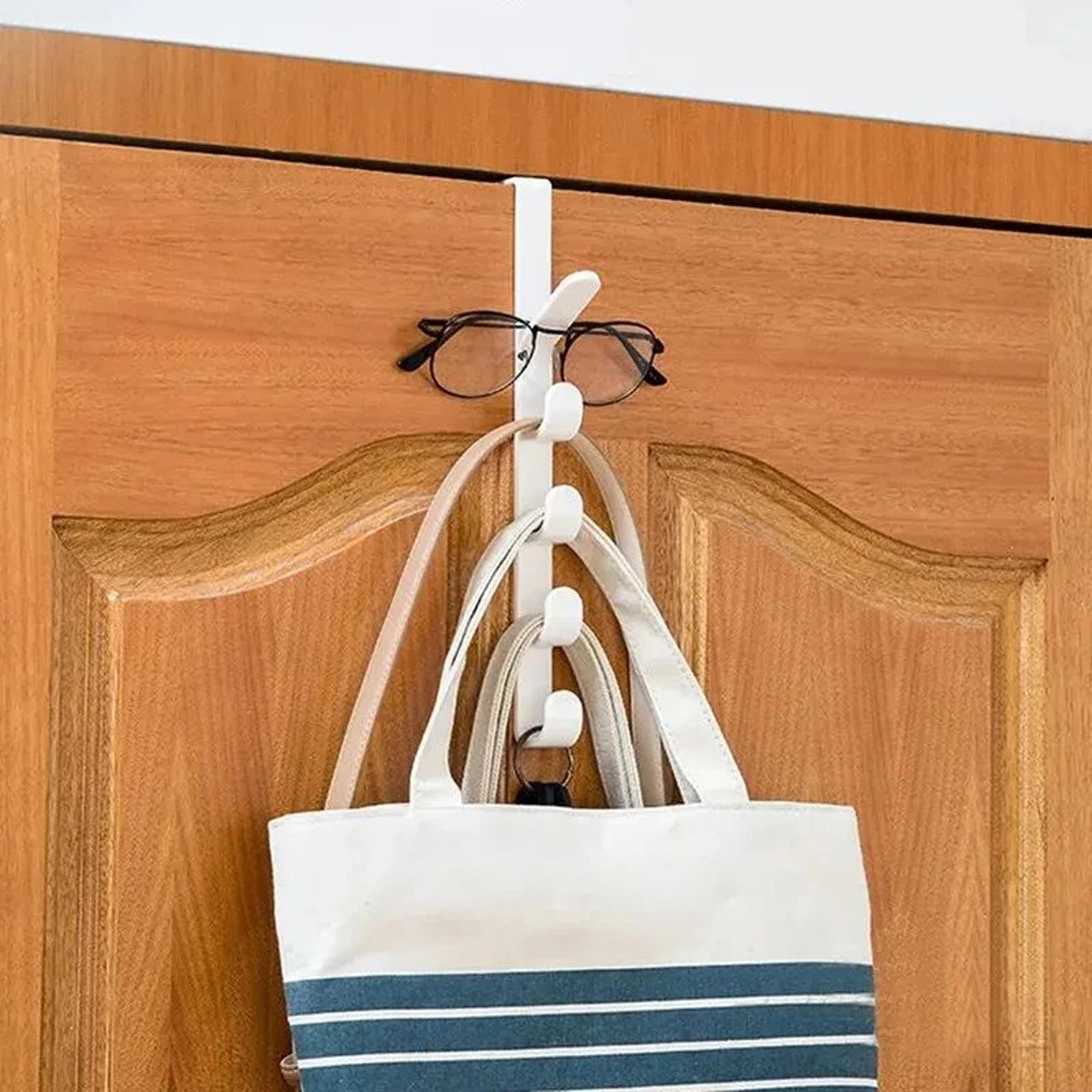 Over The Door Bedroom Hanger Hooks Clothes And Bag Organizer Rack Space Saving Plastic Door Hooks F 3