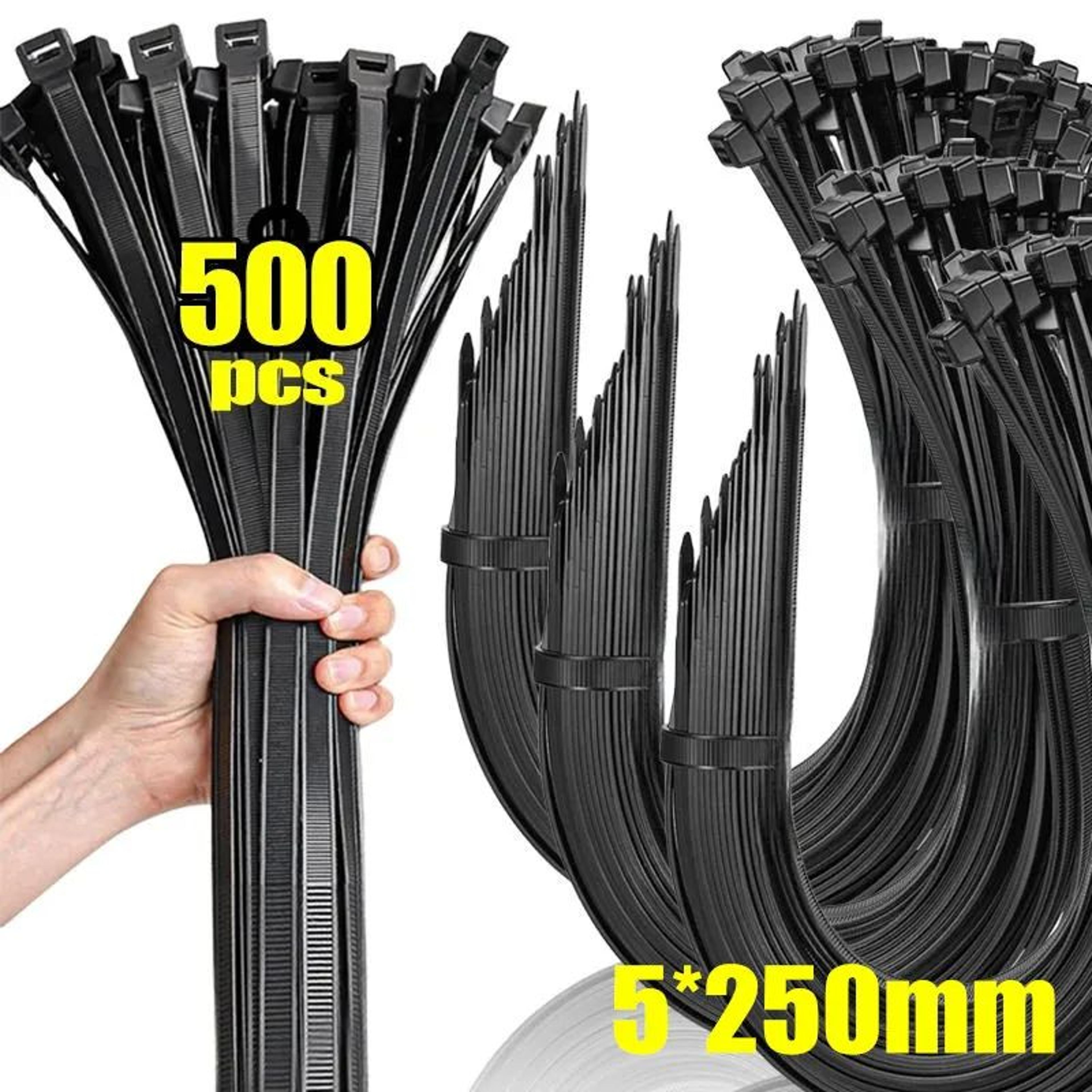 SelfLocking Nylon Cable Ties 100500pcs Adjustable Zip Ties For Home Office  Wire Management 0