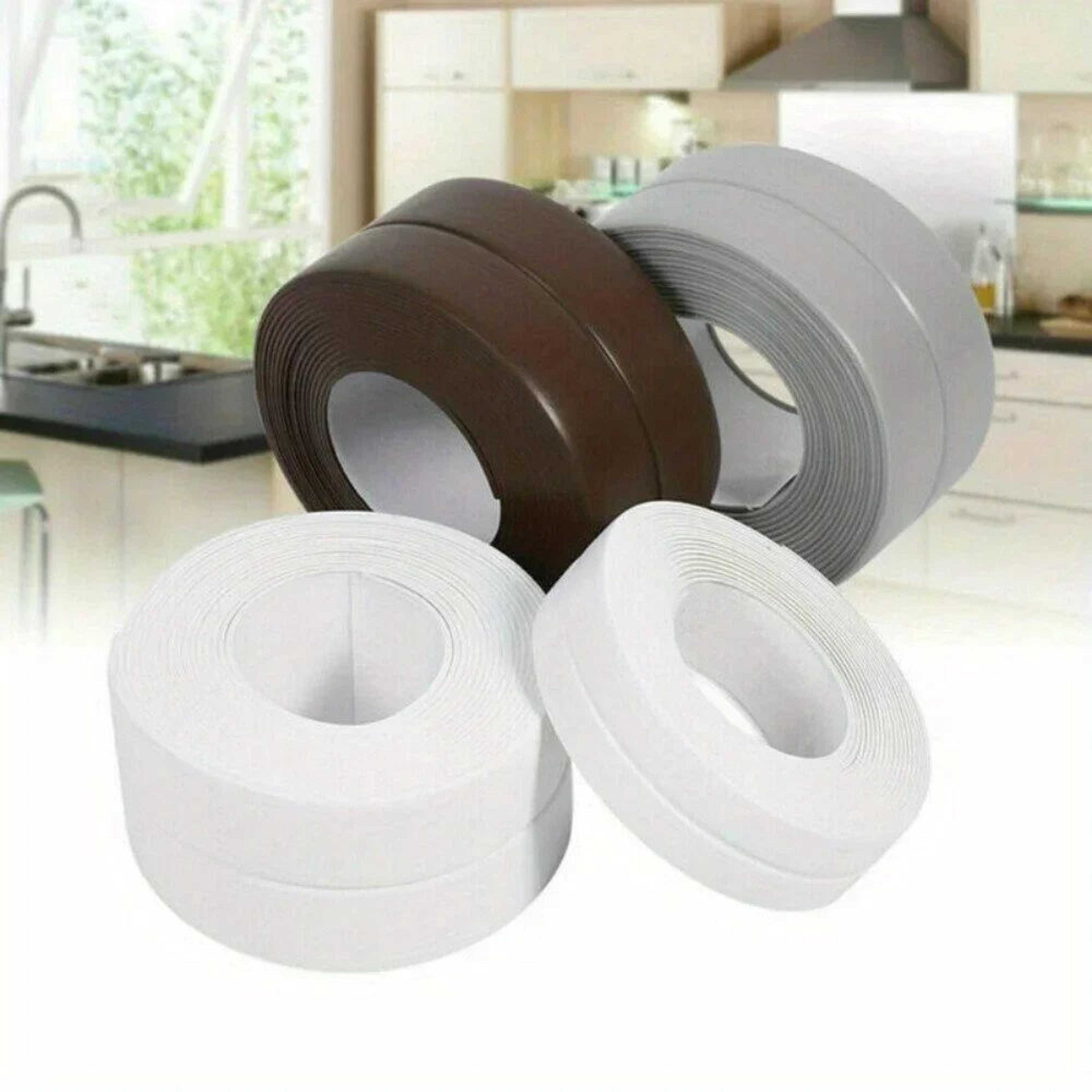 PVC Waterproof Sealing Tape For Bathroom Sink Shower Bathtub  Toilet SelfAdhesive Wall Seal Sticker 4