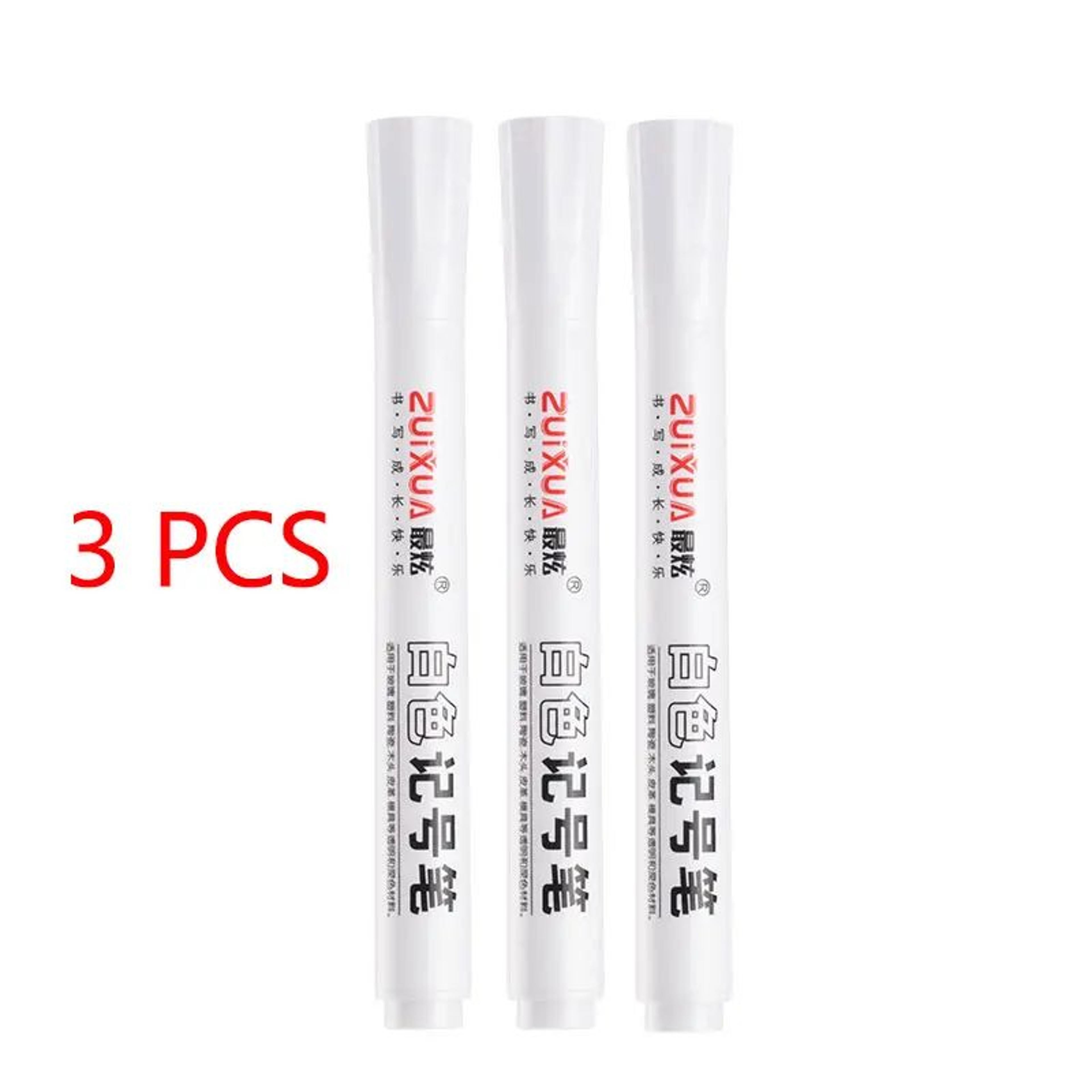 White Marker Pens Set Waterproof OilBased Gel Pens For DIY Graffiti Sketching  Writing Fine Brush T 8
