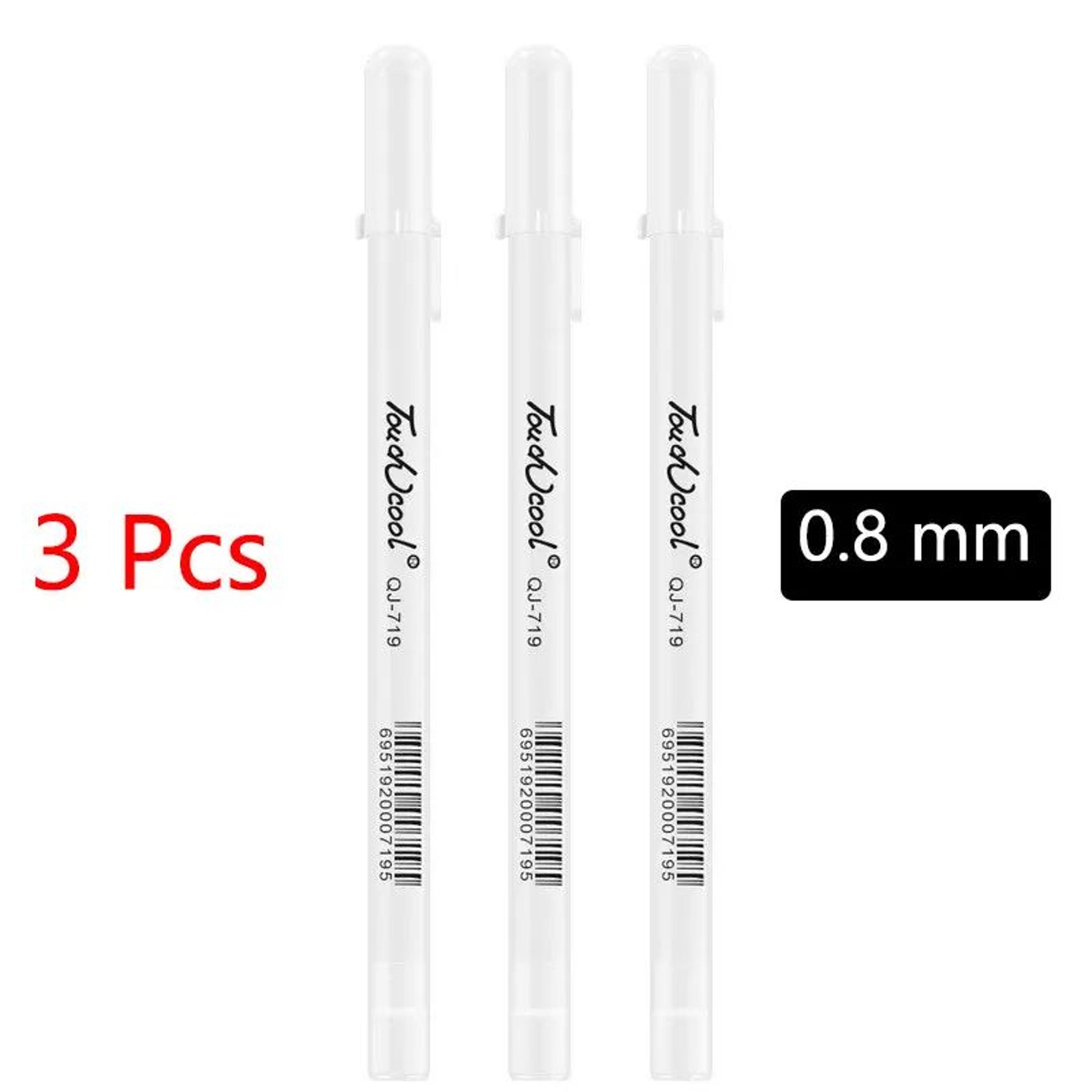 White Marker Pens Set Waterproof OilBased Gel Pens For DIY Graffiti Sketching  Writing Fine Brush T 13