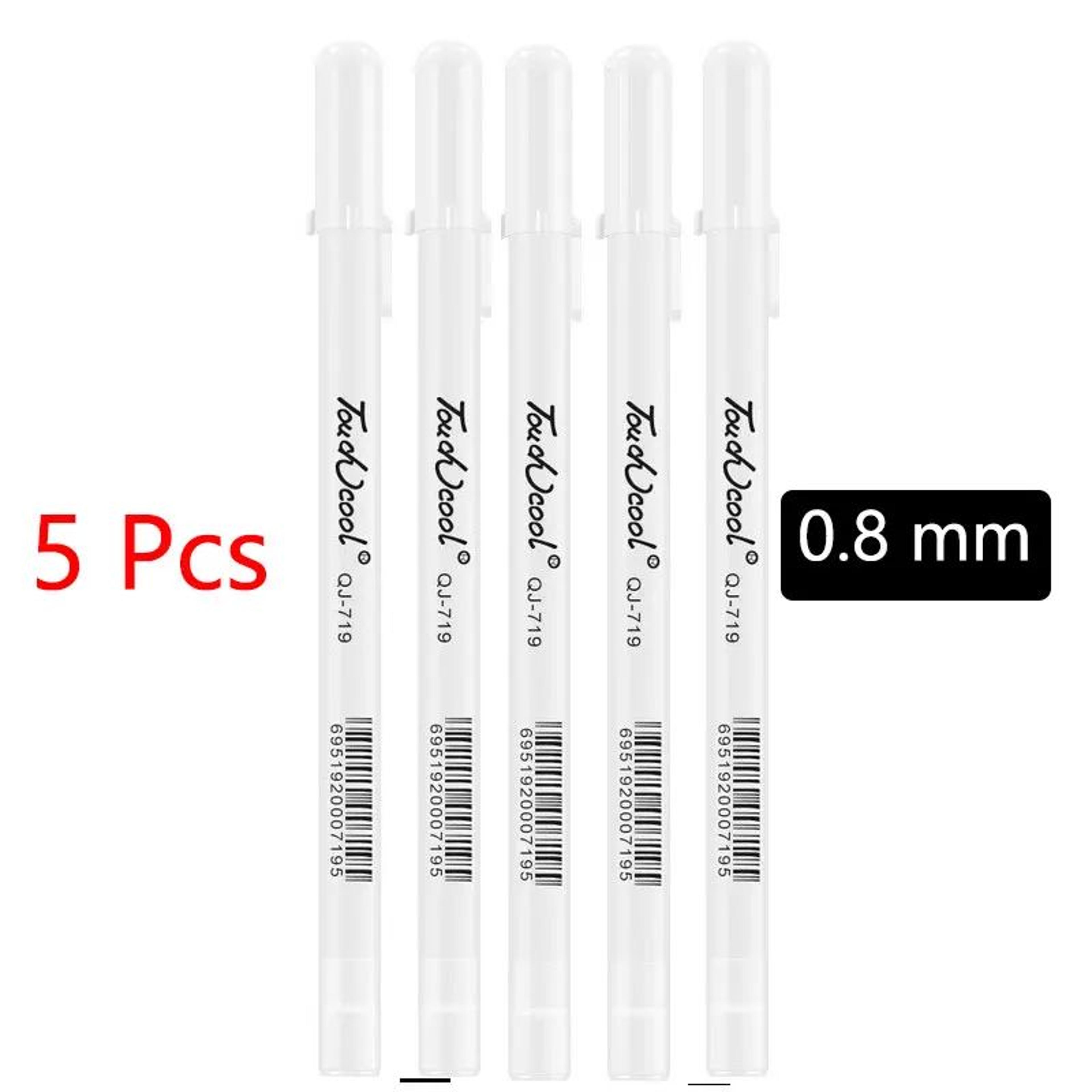 White Marker Pens Set Waterproof OilBased Gel Pens For DIY Graffiti Sketching  Writing Fine Brush T 14