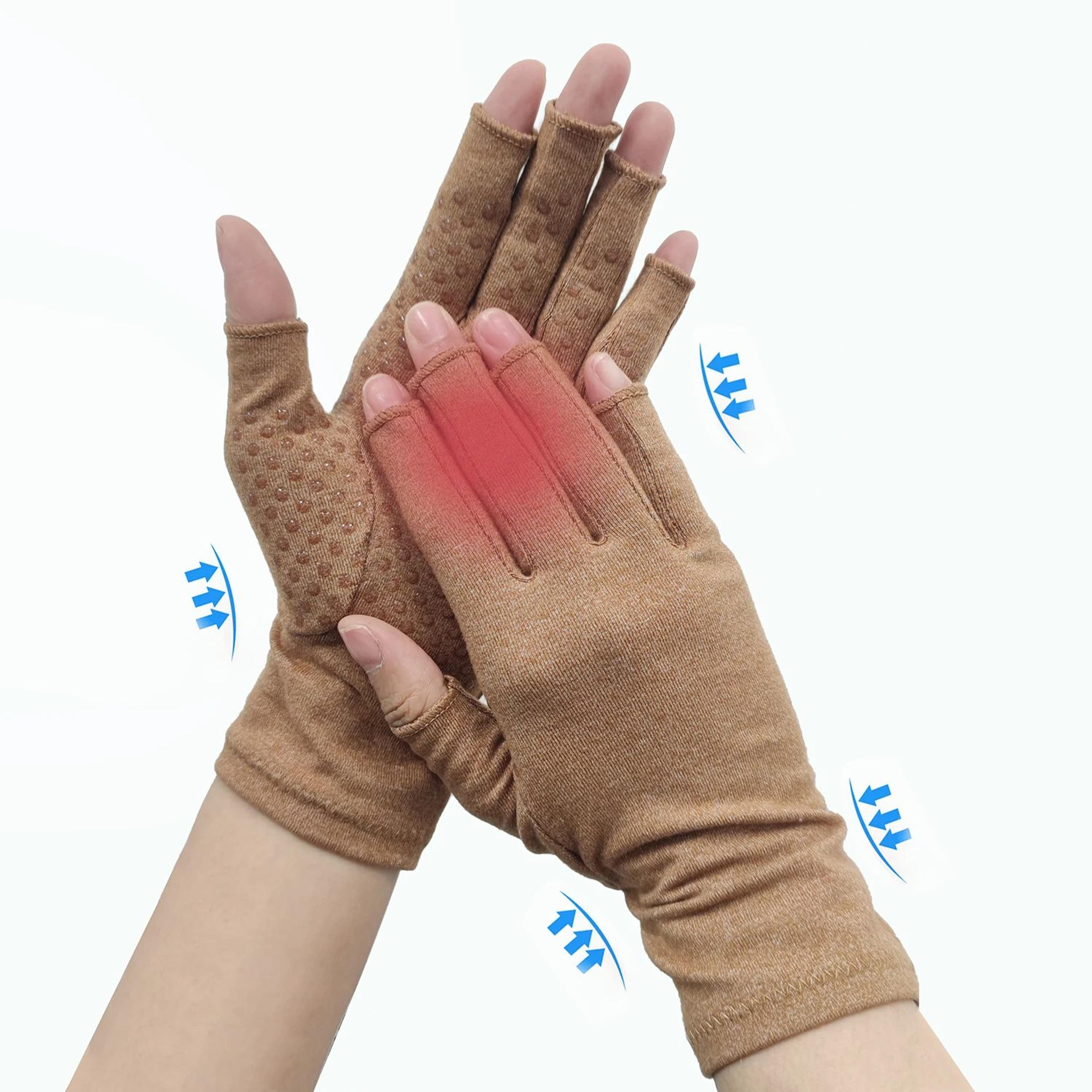 Compression Arthritis Gloves With Wrist Support Brace AntiSlip Work Gloves For Carpal Tunnel Pain R 7