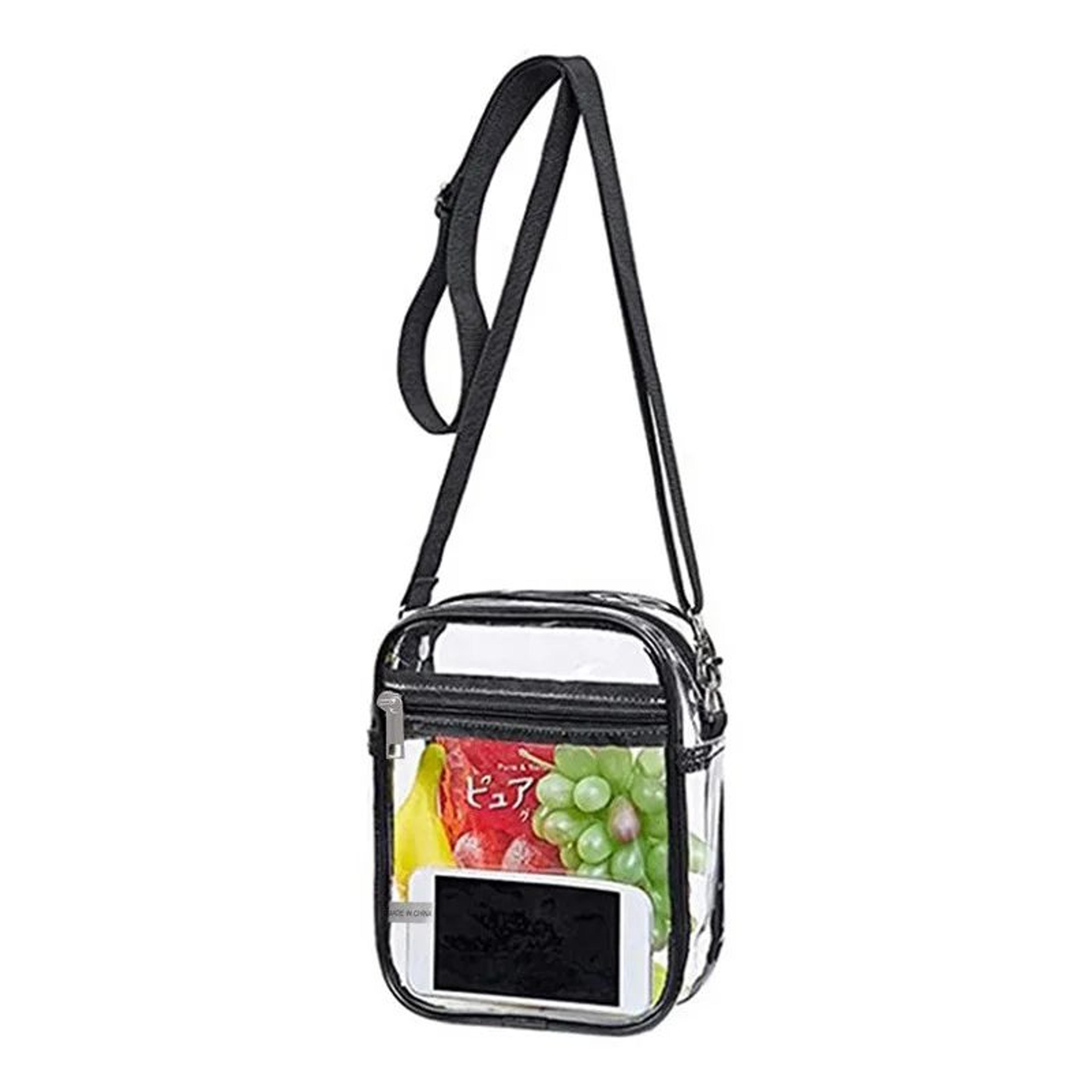 Transparent Clear Crossbody Bag PVC Concert Sports One Shoulder Messenger Bag Adjustable Zipper 6