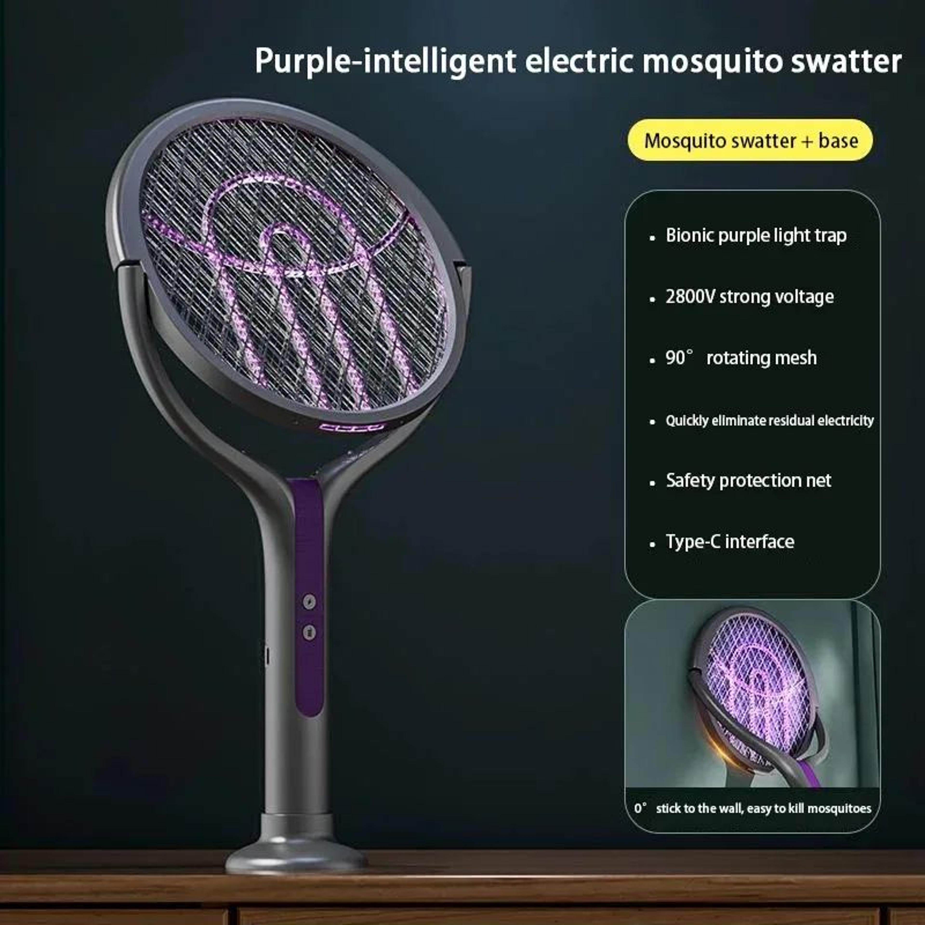 2800V Electric Mosquito Swatter Rechargeable Mosquito Racket With Extension Handle 5Layer Safety Pr 6