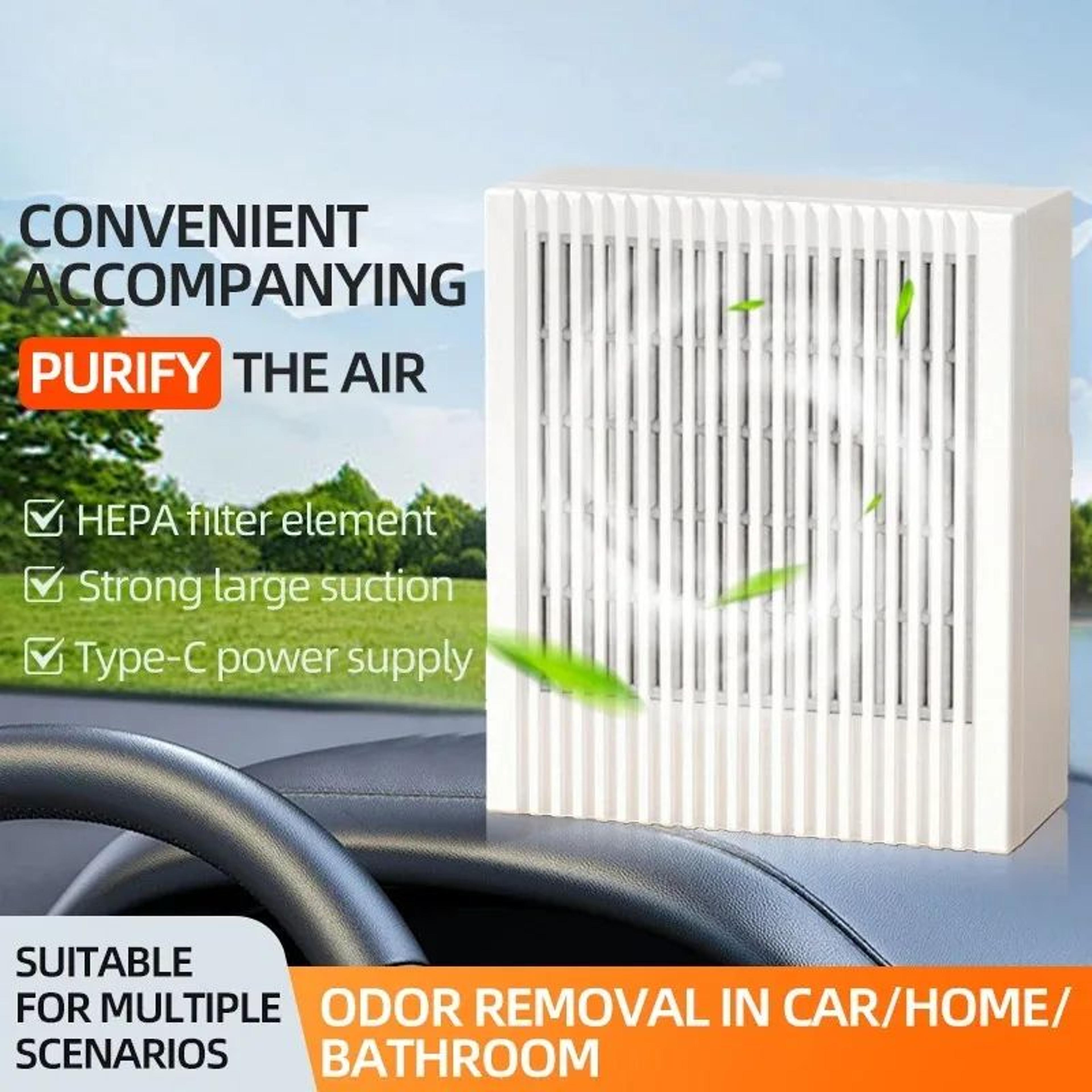 Desktop Air Purifier With HEPA Filter Portable Air Cleaner Odor Remover Mini Air Freshener For Car  1
