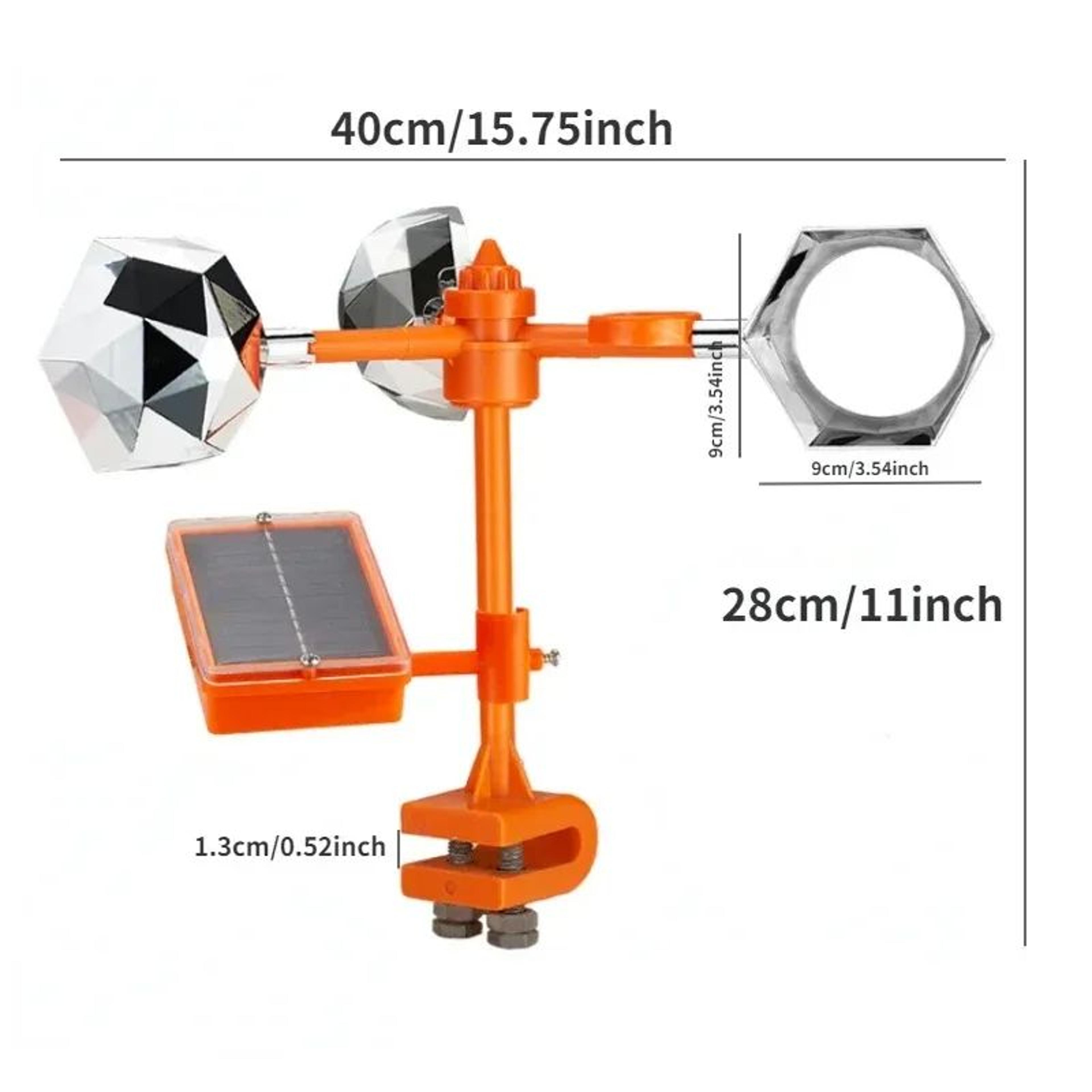 SolarPowered Outdoor Bird Repeller With Sound  Wind Motion  Humane Garden Bird Scarer For Yards Far 4