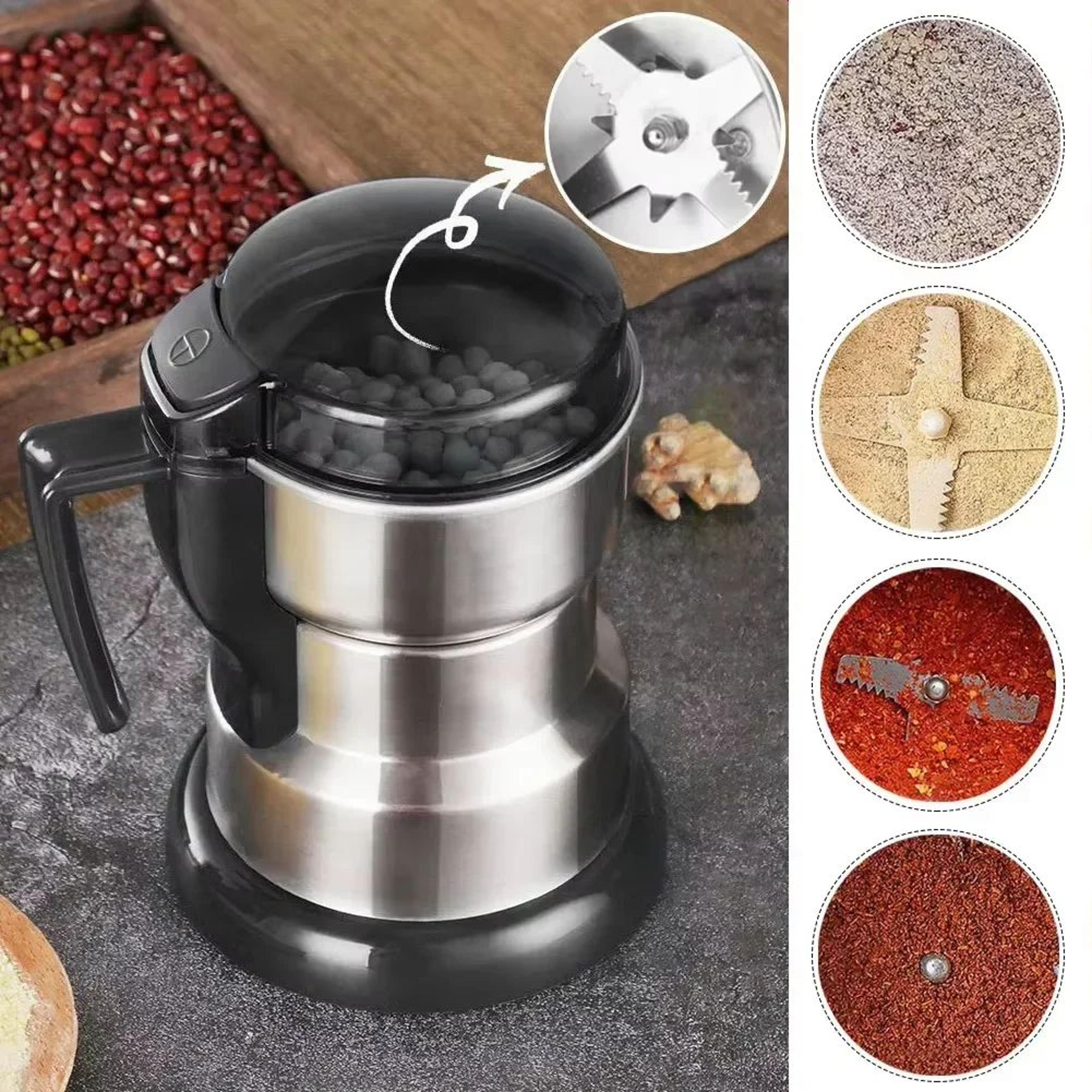 Portable Electric Coffee Grinder Multipurpose Stainless Steel Spice Grinder Compact Household Mill  1
