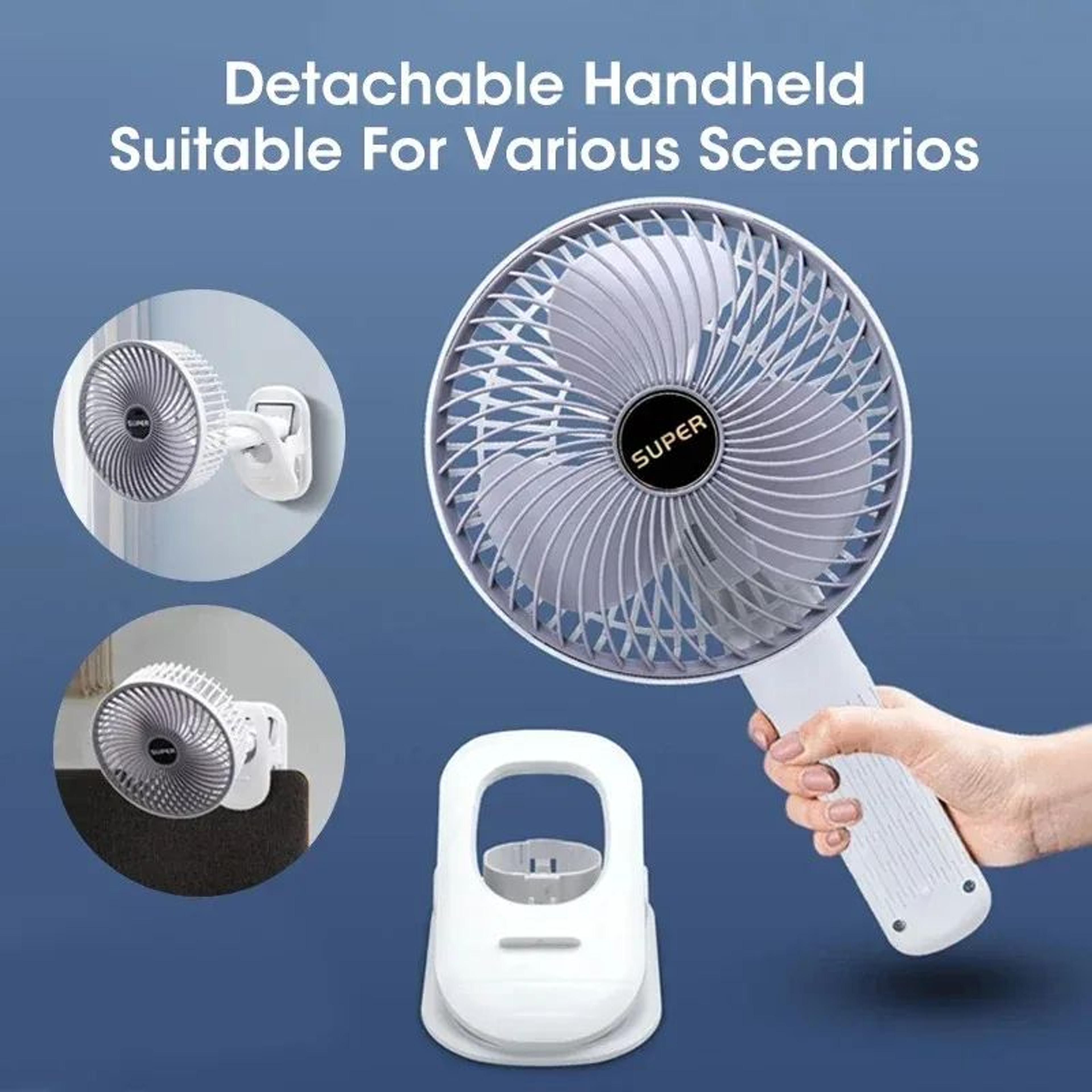Mini Clip Fan Rechargeable Desktop Fan  Foldable Portable WallMounted Fan With 3Speed Adjustment 1