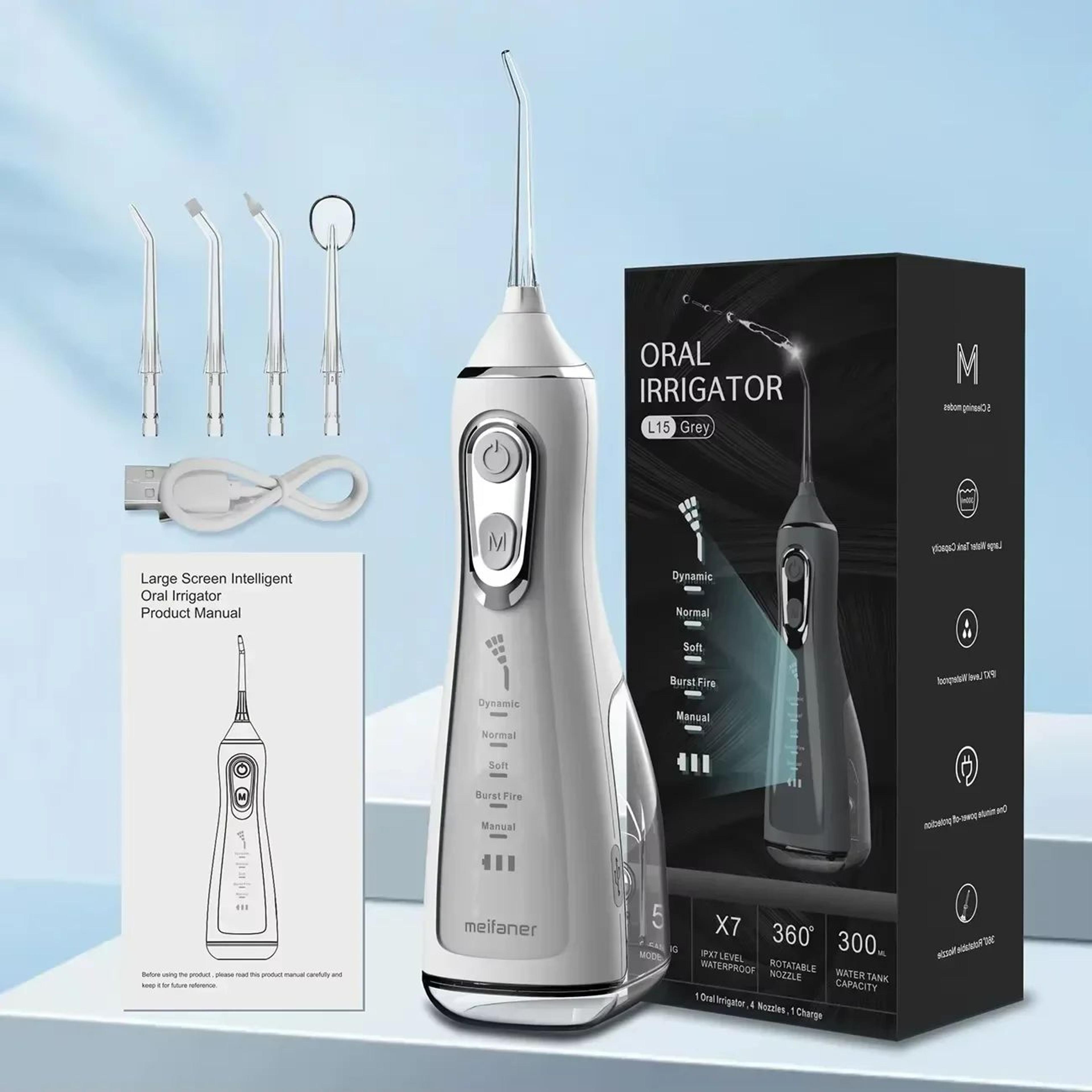 Portable Intelligent Water Flosser Electric Oral Irrigator  5Speed Adjustable Waterproof Teeth Clea 8