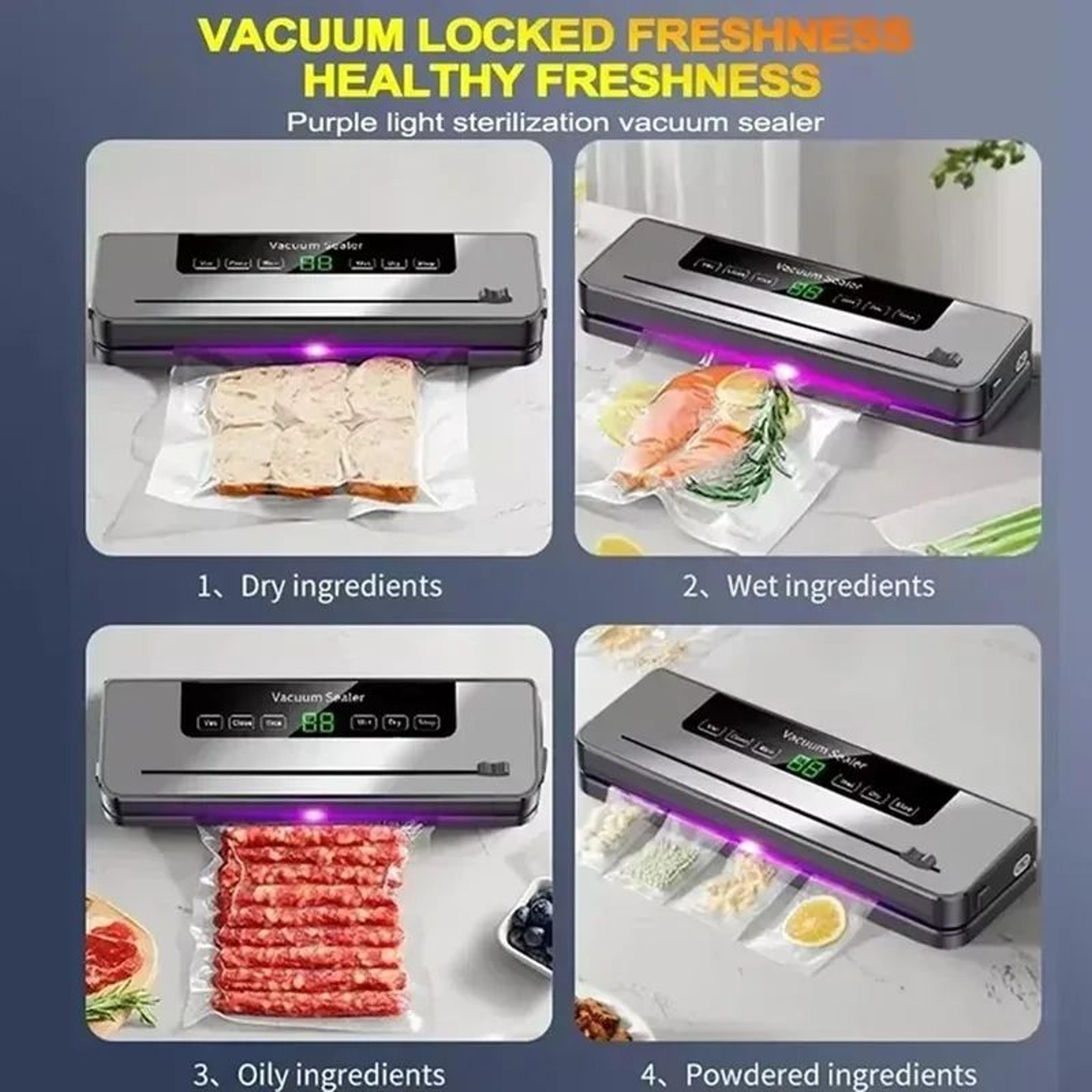 Electric Vacuum Sealer With BuiltIn Cutter  OneTouch Food Vacuum Packaging Machine For Kitchen Stor 1