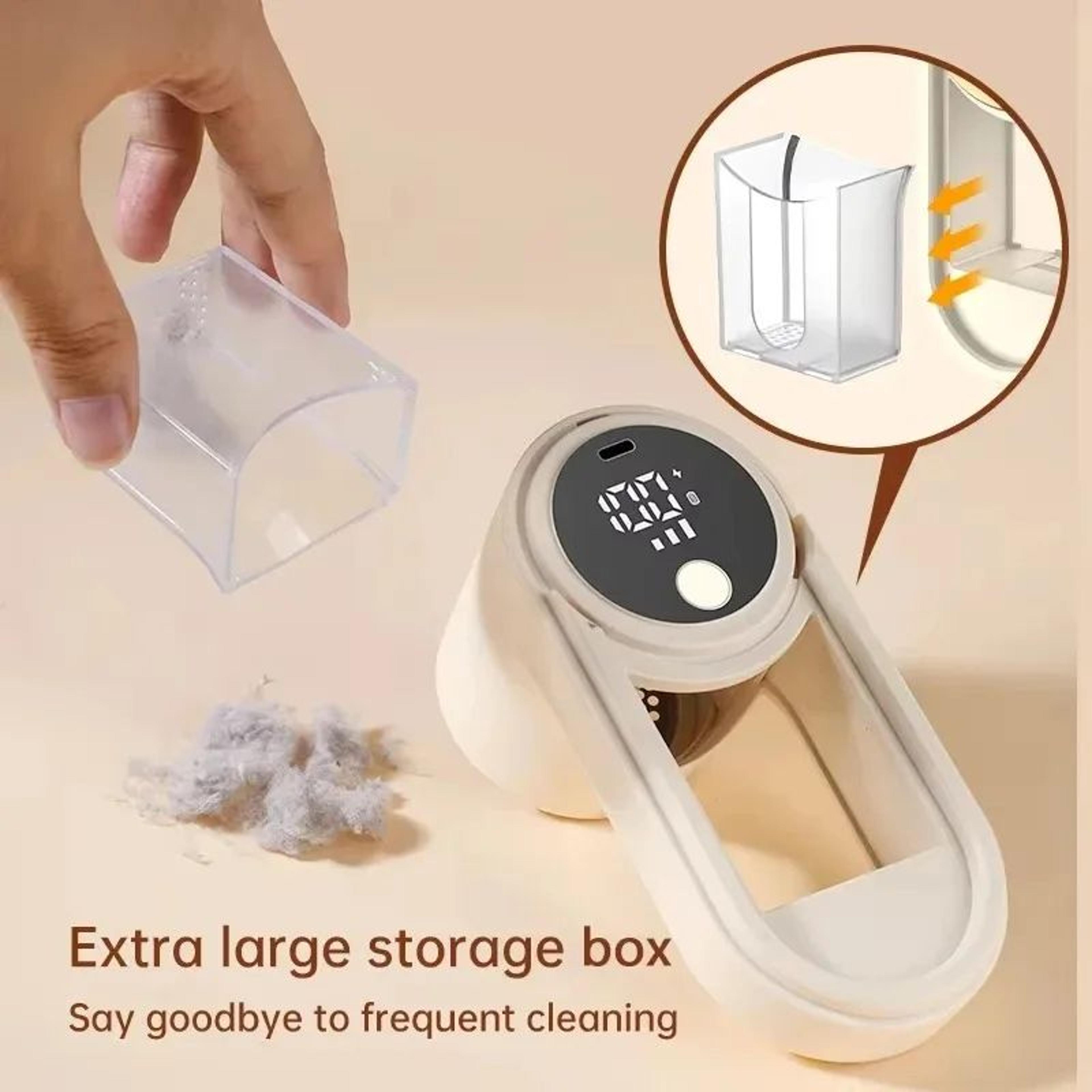 Portable Electric Lint Remover With LED Display  USB TypeC Rechargeable Sweater Shaver Hair Ball Tr 2