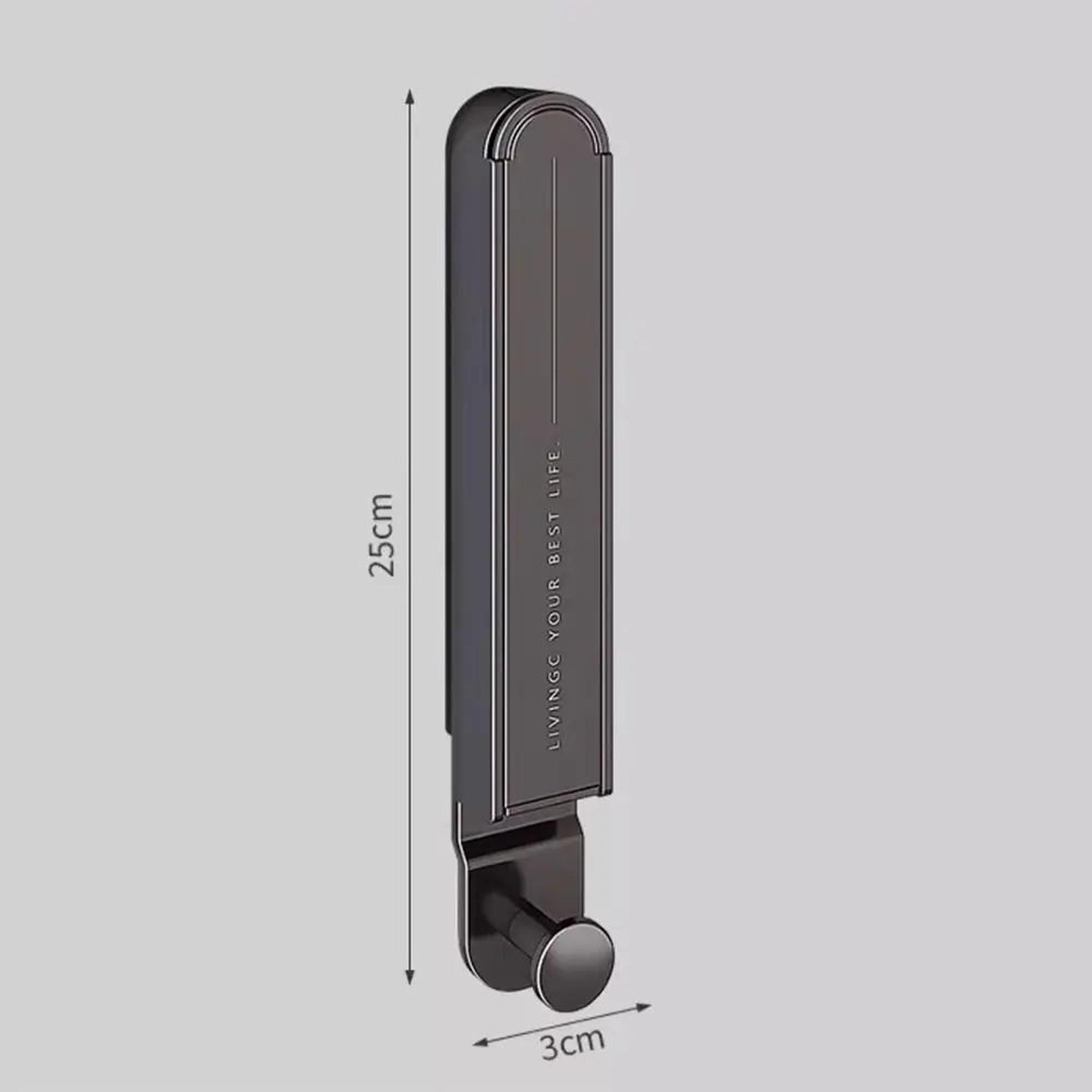 Aluminum Folding Clothes Hanger WallMounted  NoDrill Retractable SpaceSaving Clothes Drying Rack 5