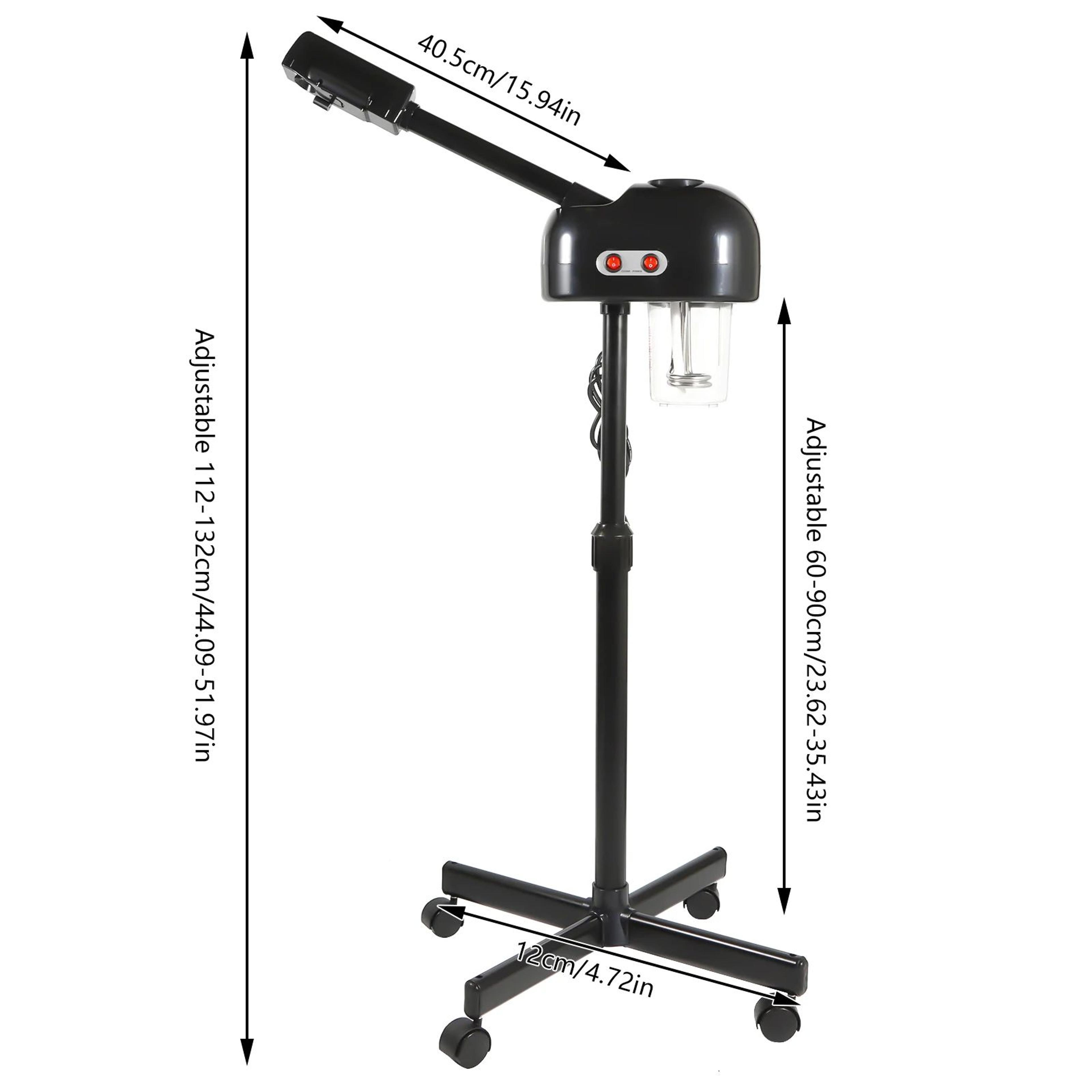 Professional Ozone Facial Steamer  Height Adjustable 360 Rotating Hot Mist Salon  Spa Steaming Mach 5