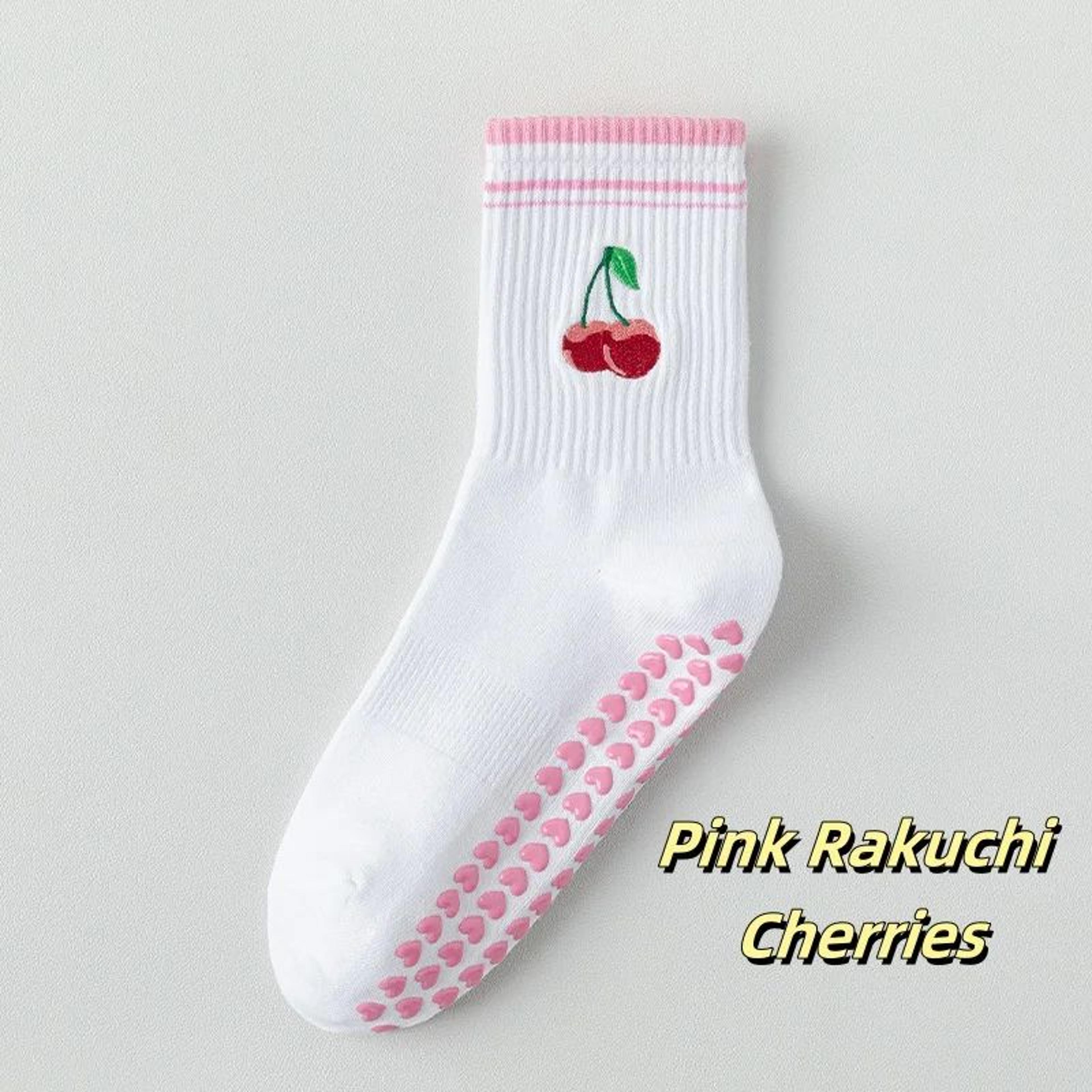 Womens Knitted Embroidered NonSlip Yoga Socks EU 3643  Silicone Grip Pilates  Fitness MidCalf Socks 11