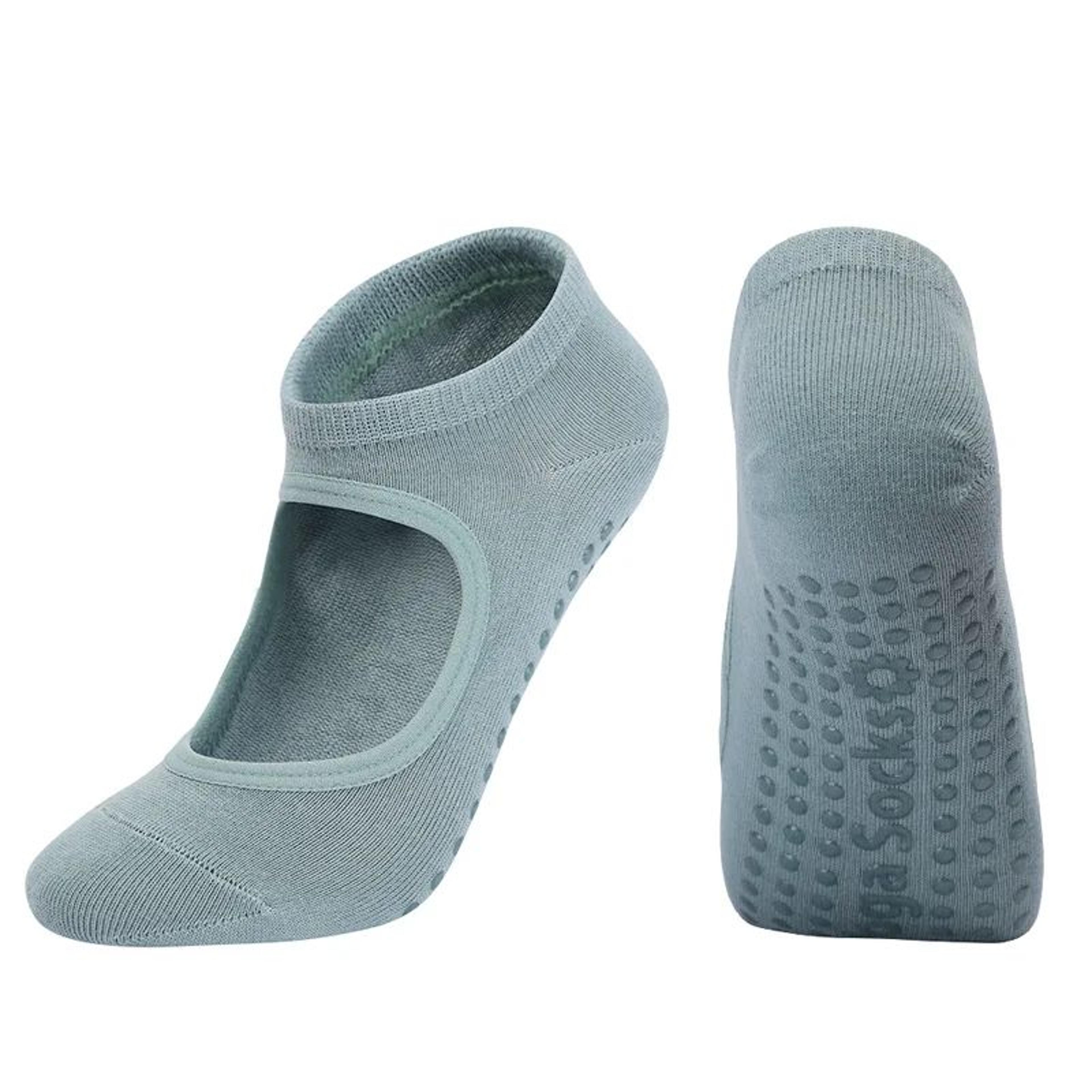 Customized Womens Backless AntiSlip Pilates Socks  Breathable Cotton 5Toe Yoga  Ballet Fitness Grip 7