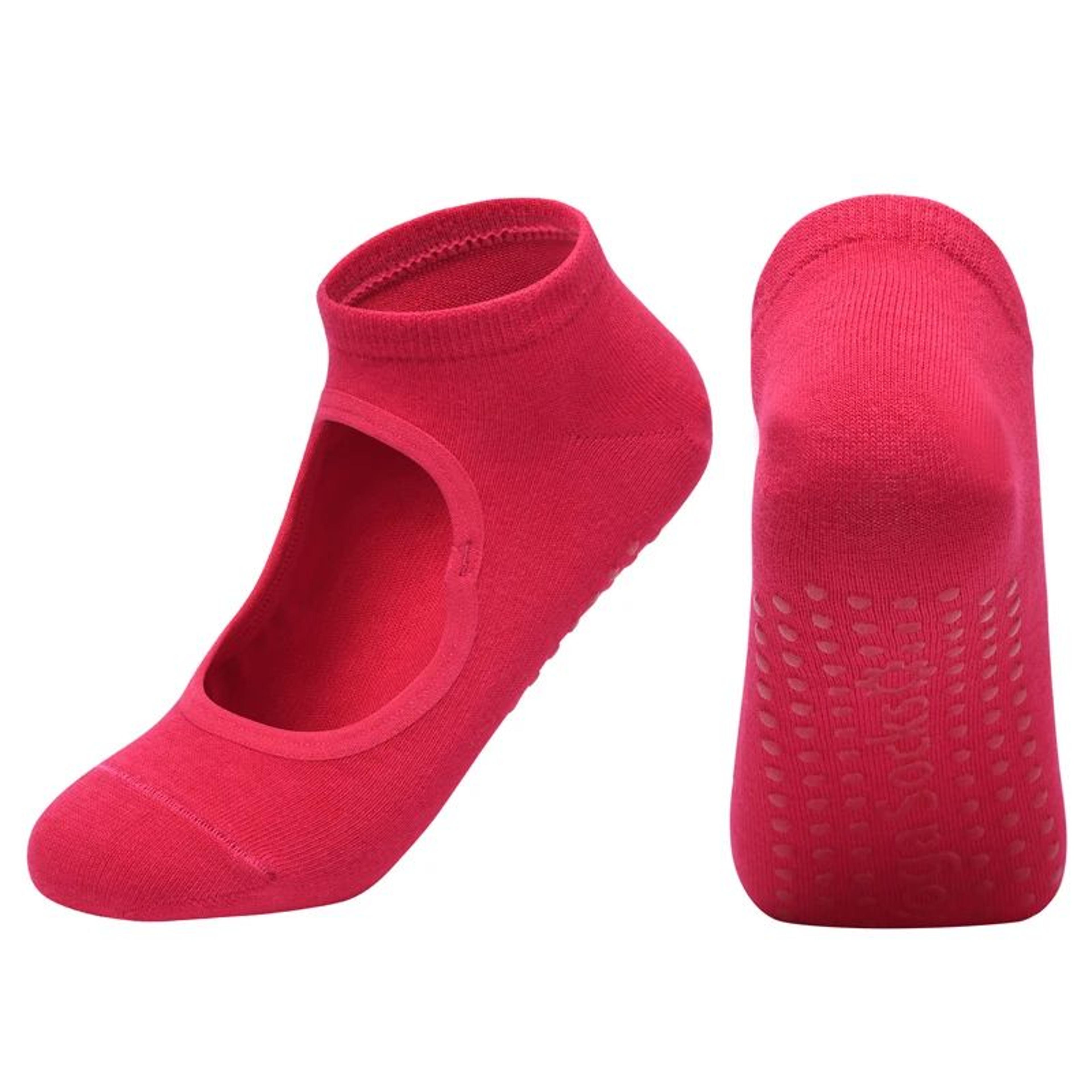 Customized Womens Backless AntiSlip Pilates Socks  Breathable Cotton 5Toe Yoga  Ballet Fitness Grip 12