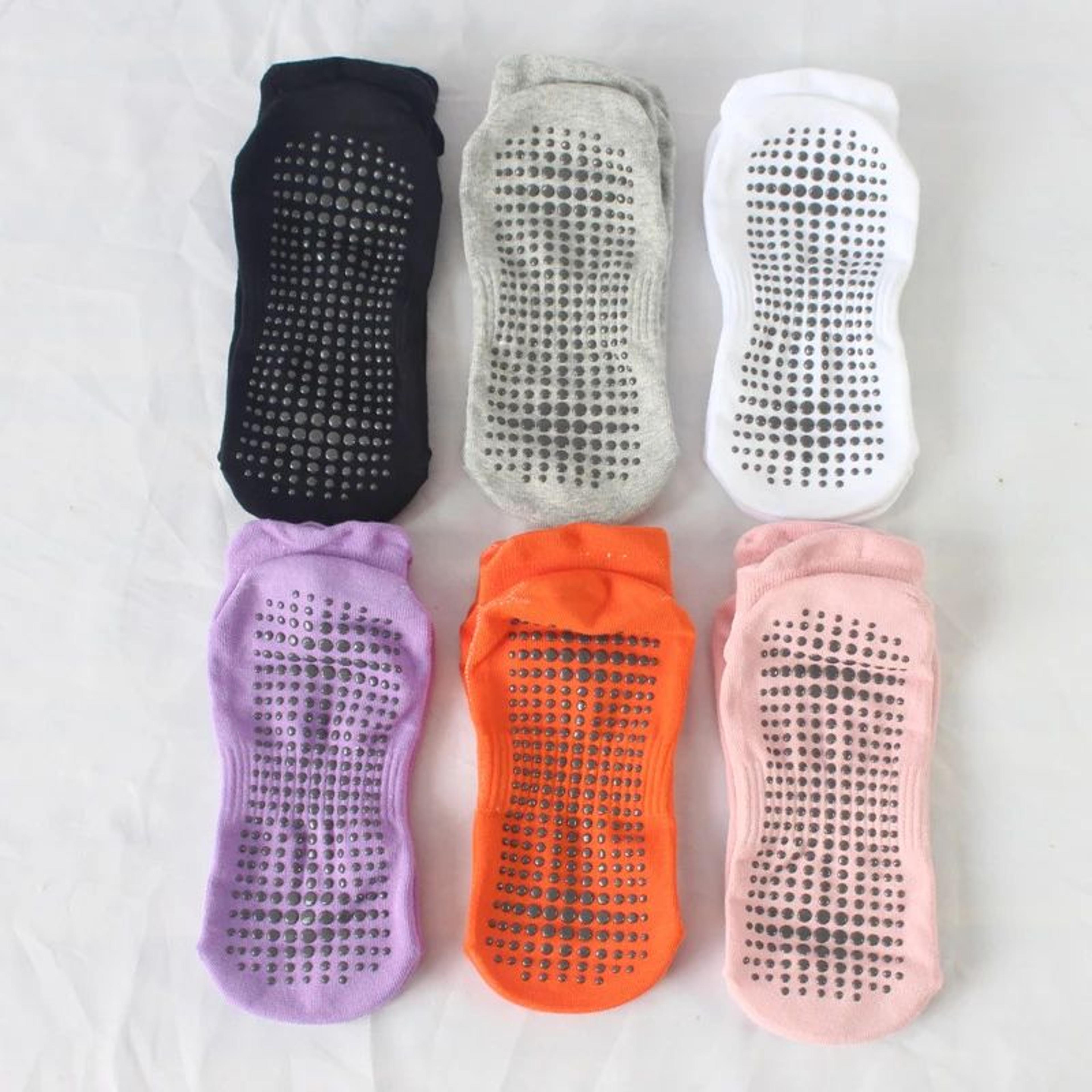 5 Pairs Womens NonSlip Yoga Socks  Cotton Breathable LowCut Pilates  Dance Grip Socks 5