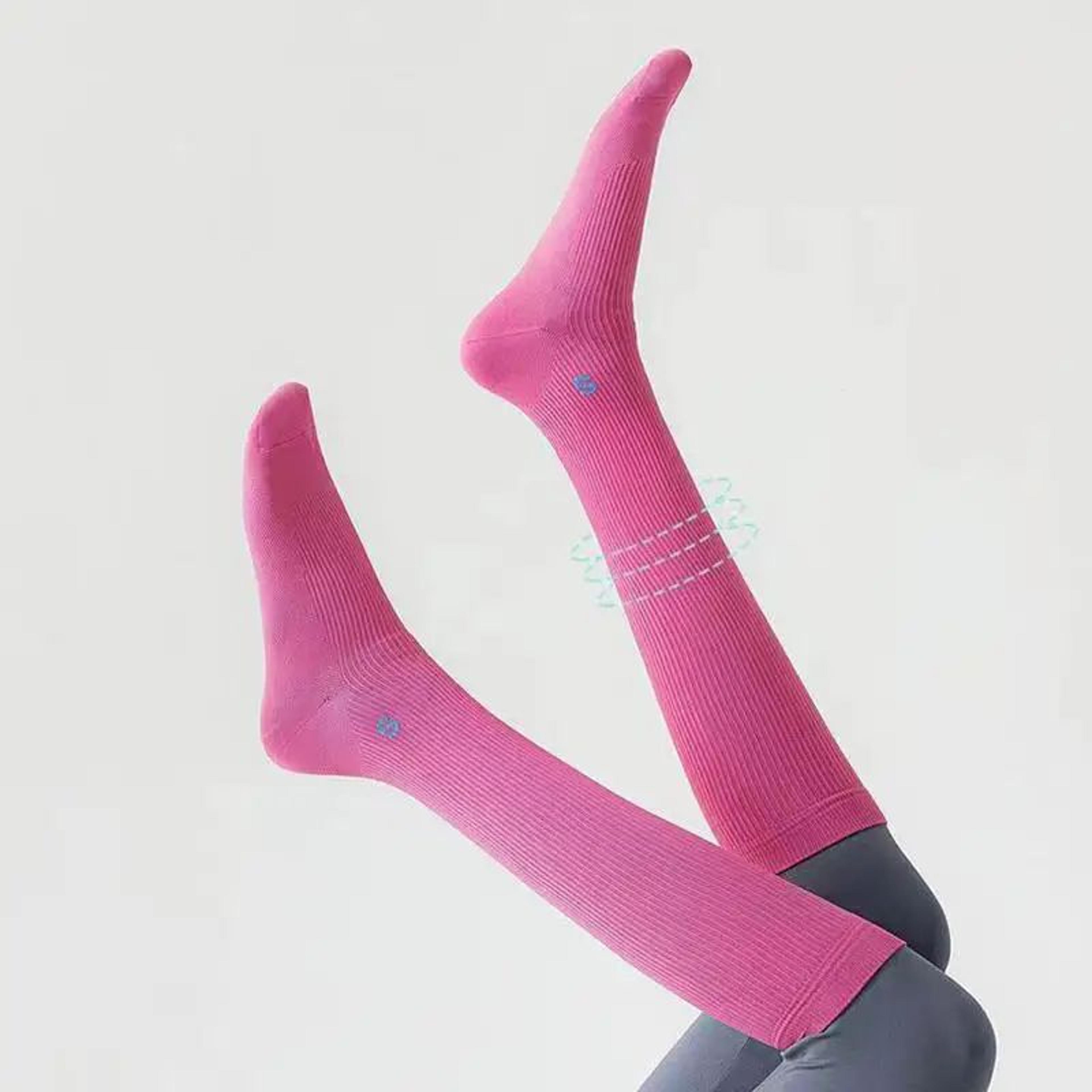 Womens Compression Calf Socks  KneeHigh Pressure Running  Fitness Support Socks For Yoga Skipping R