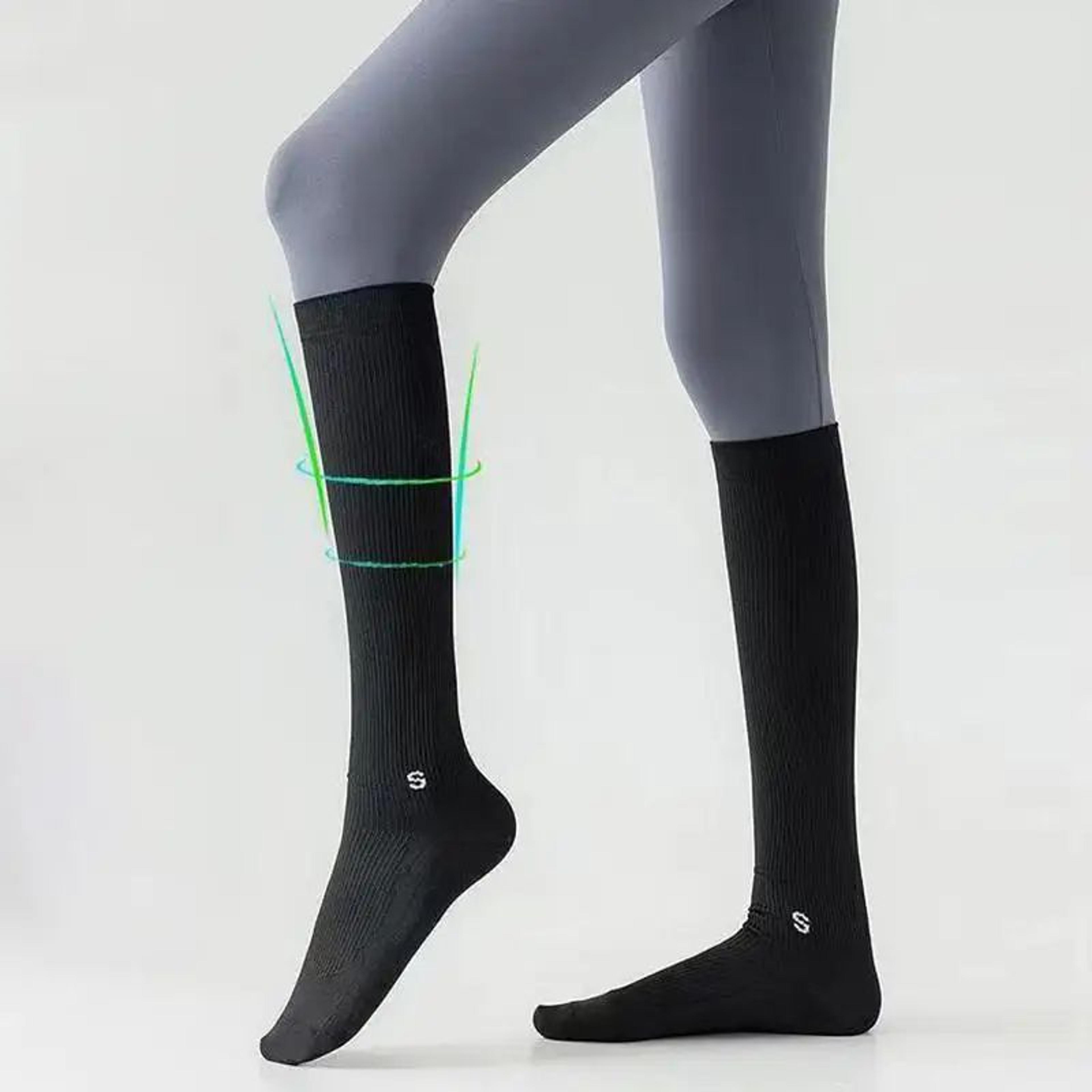 Womens Compression Calf Socks  KneeHigh Pressure Running  Fitness Support Socks For Yoga Skipping R