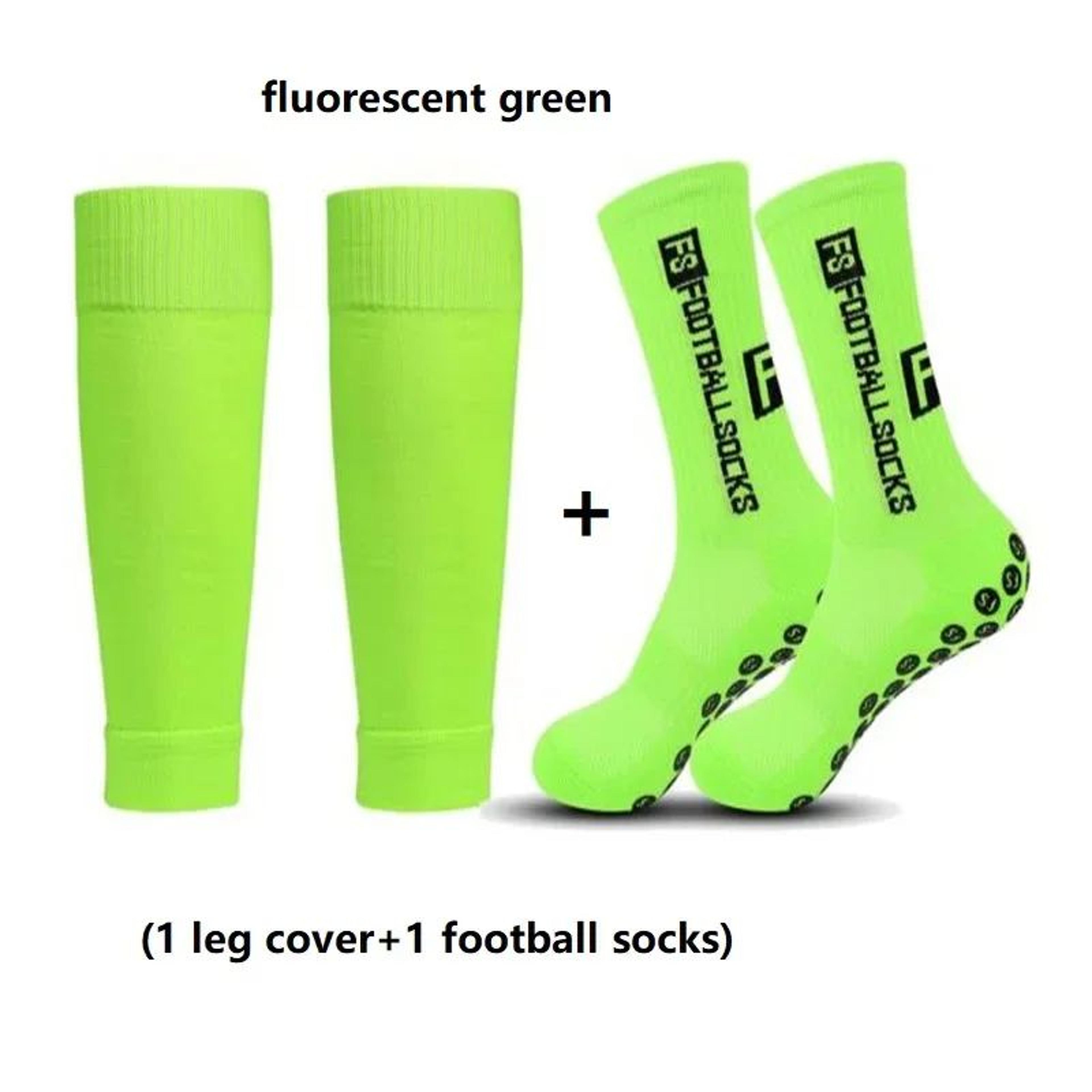 FS AntiSlip Football Socks Set  HighQuality Soccer Grip Socks With Nylon Leg Cover Unisex US 612 10