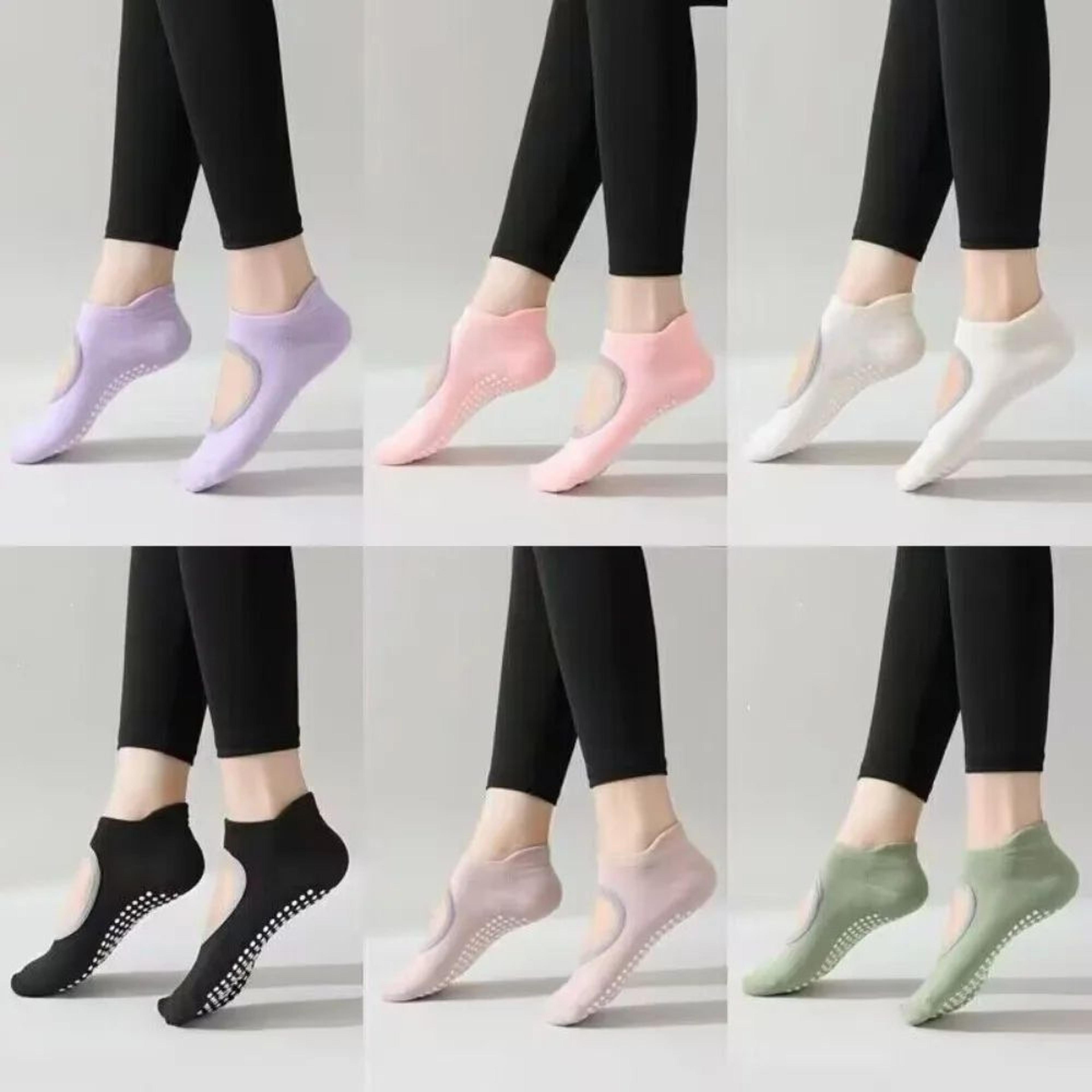 Professional Backless NonSlip Yoga Socks  Silicone Grip Breathable Pilates Fitness Socks For Women 1