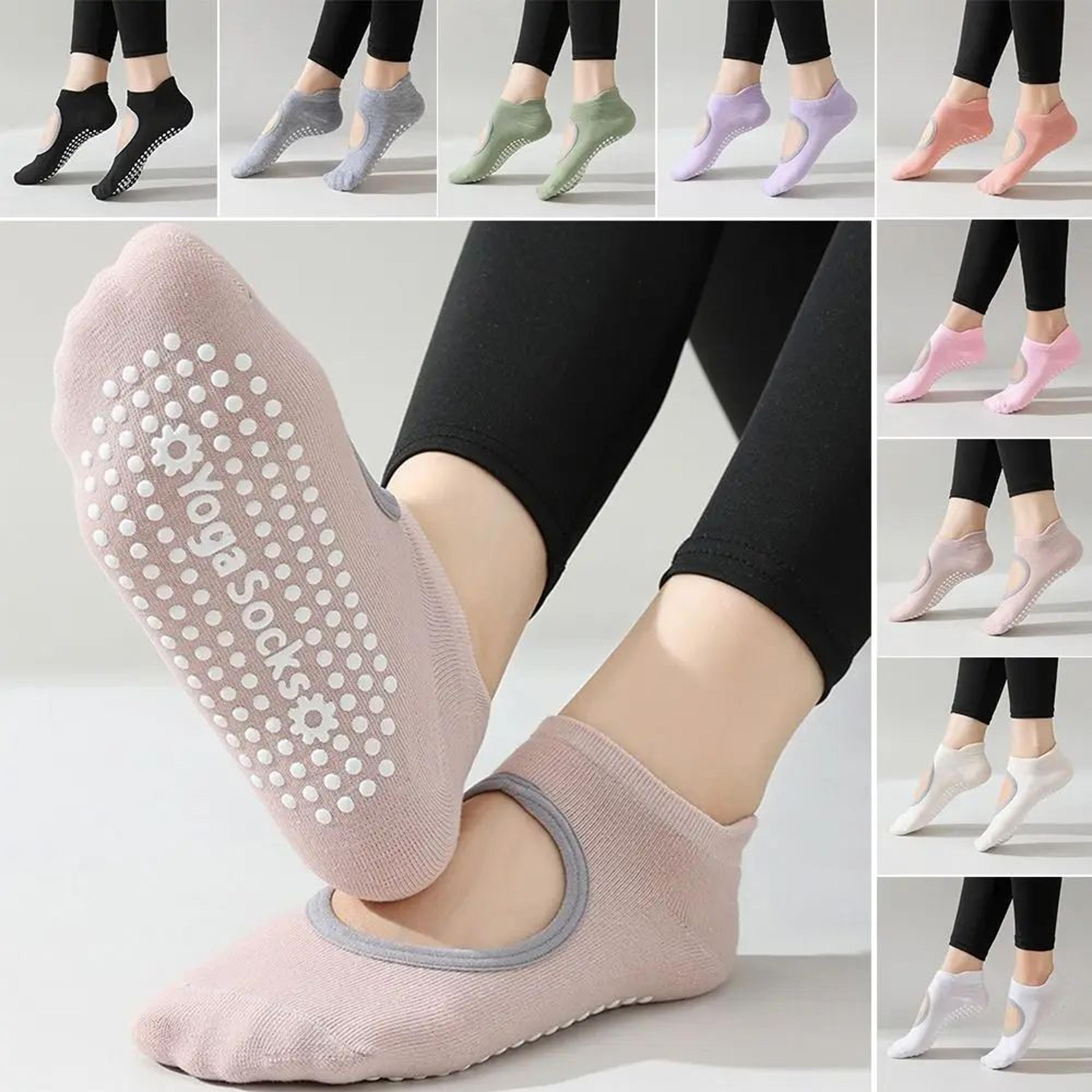 Professional Backless NonSlip Yoga Socks  Silicone Grip Breathable Pilates Fitness Socks For Women 2