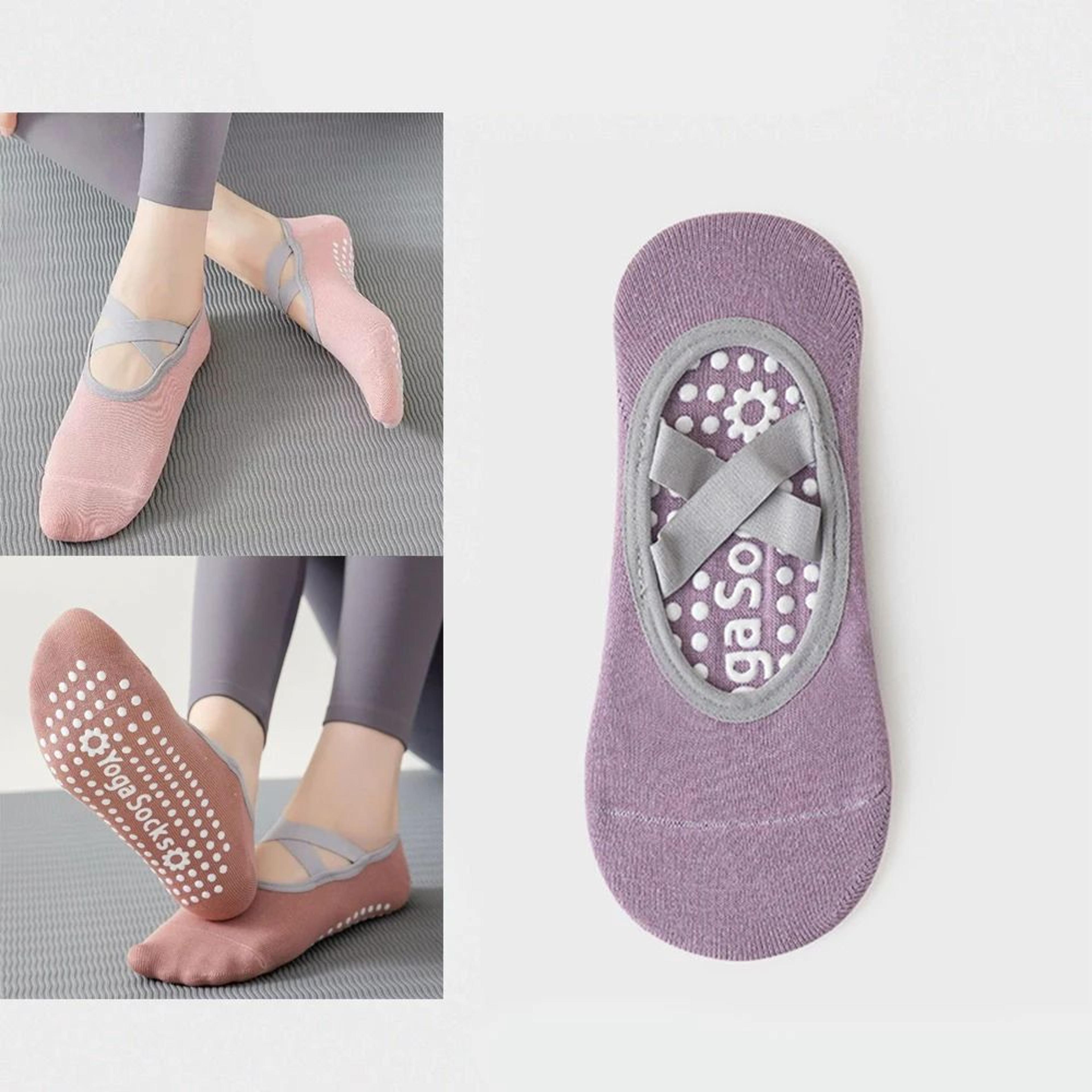 Professional Backless NonSlip Yoga Socks  Silicone Grip Breathable Pilates Fitness Socks For Women 21