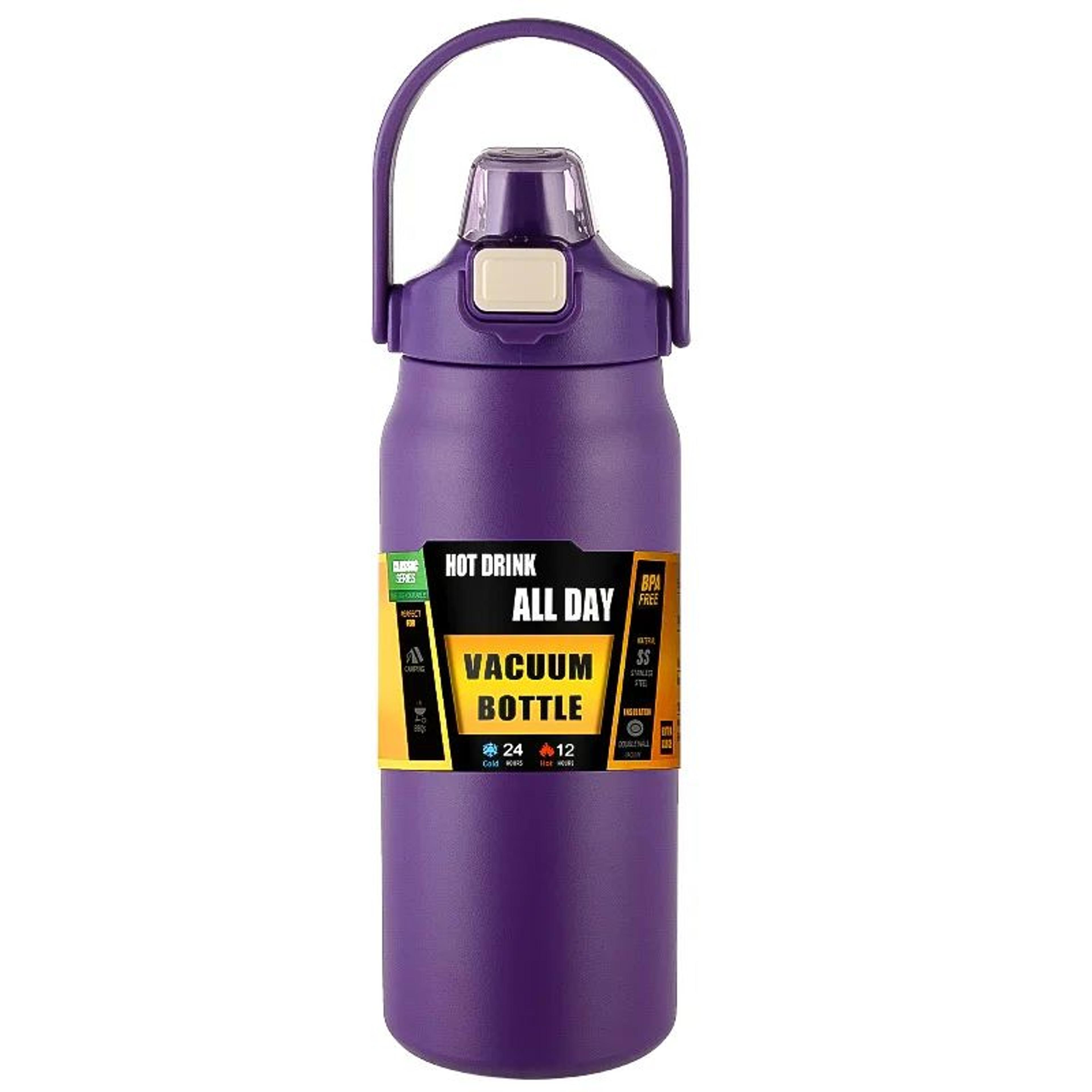 Portable 304 Stainless Steel Insulated Water Bottle With Straw  Leakproof Vacuum Thermos Tumbler Fo 11