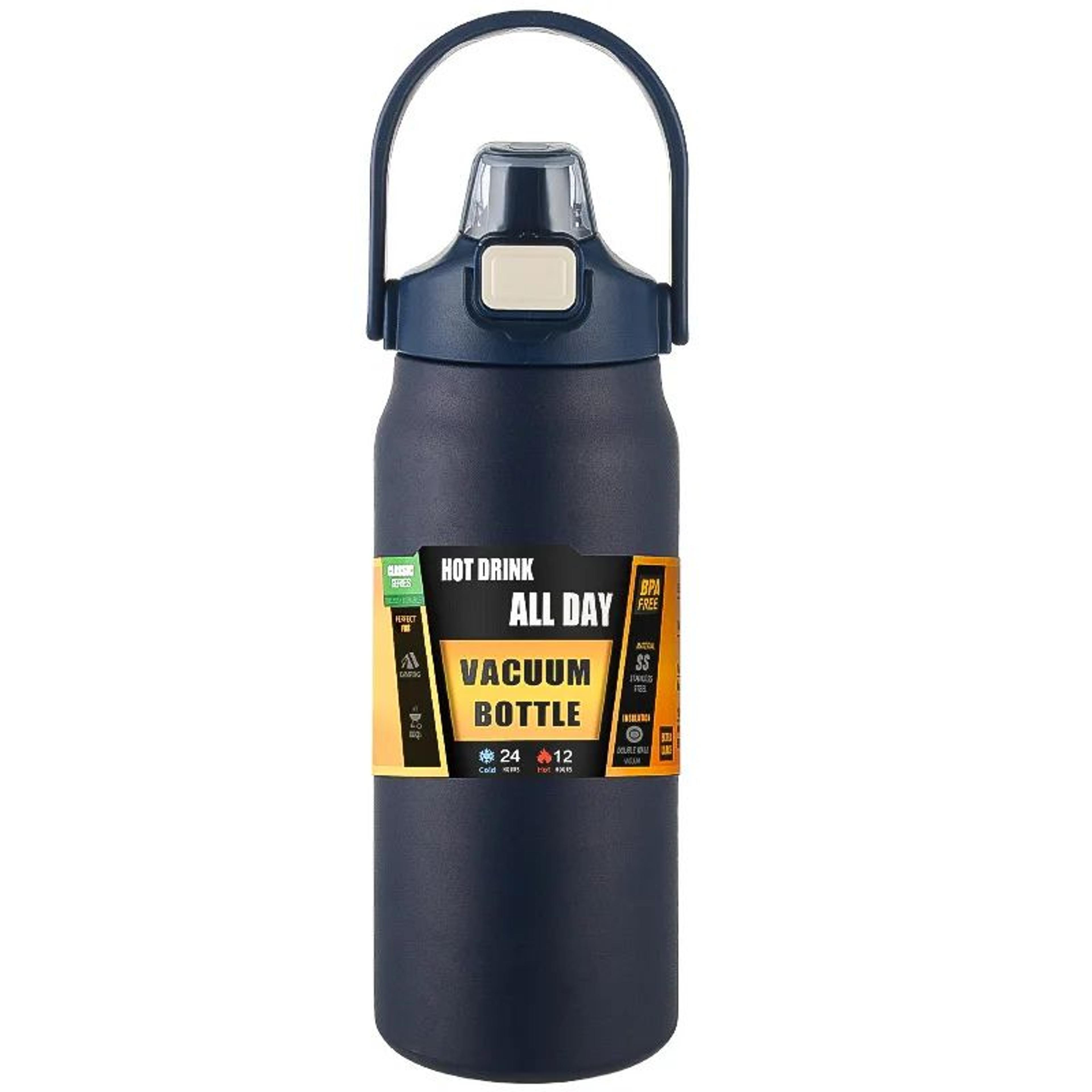 Portable 304 Stainless Steel Insulated Water Bottle With Straw  Leakproof Vacuum Thermos Tumbler Fo 14