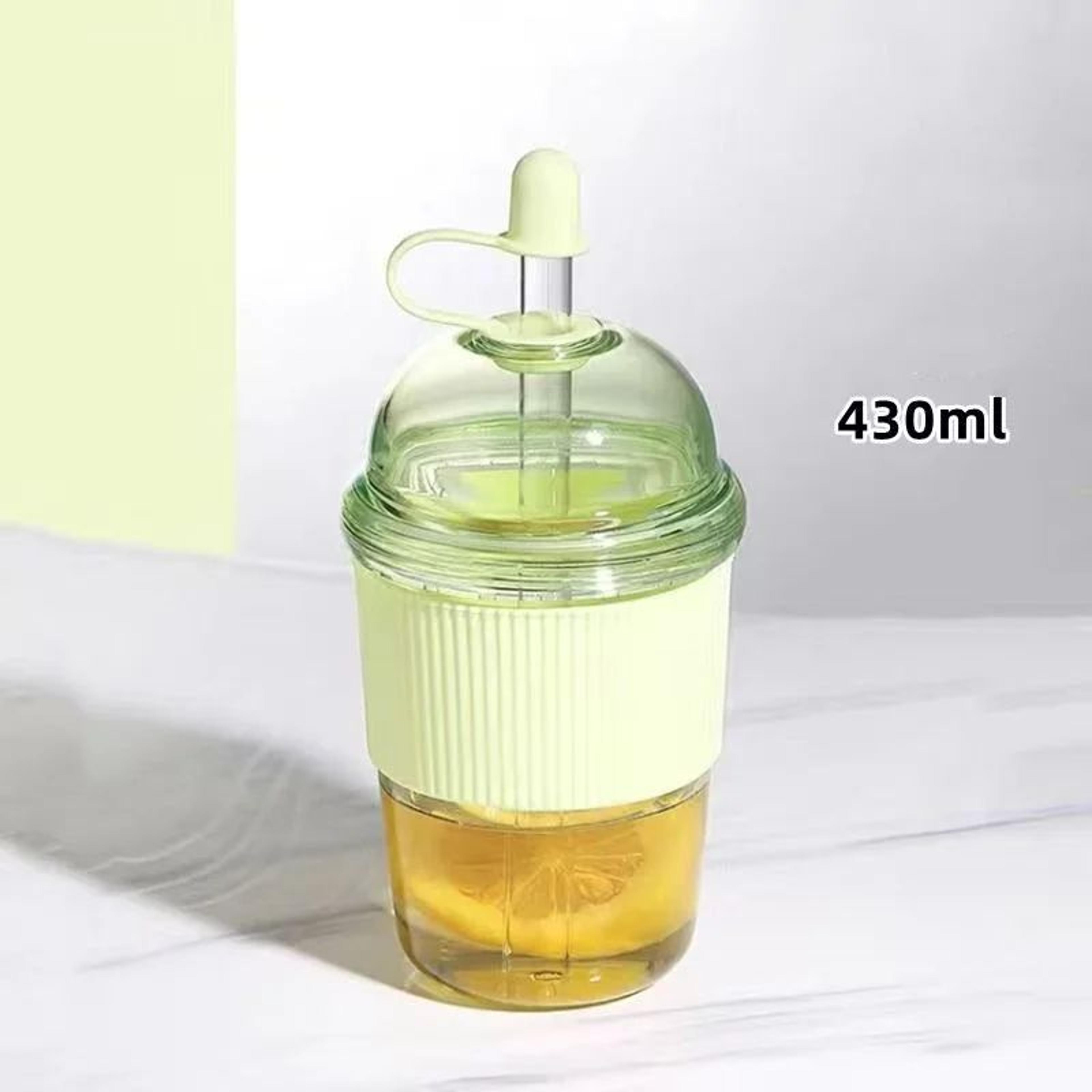 430ml Ins Style Straw Tumbler With Lid  Large Capacity Reusable Boba Tea  Coffee Cup 6