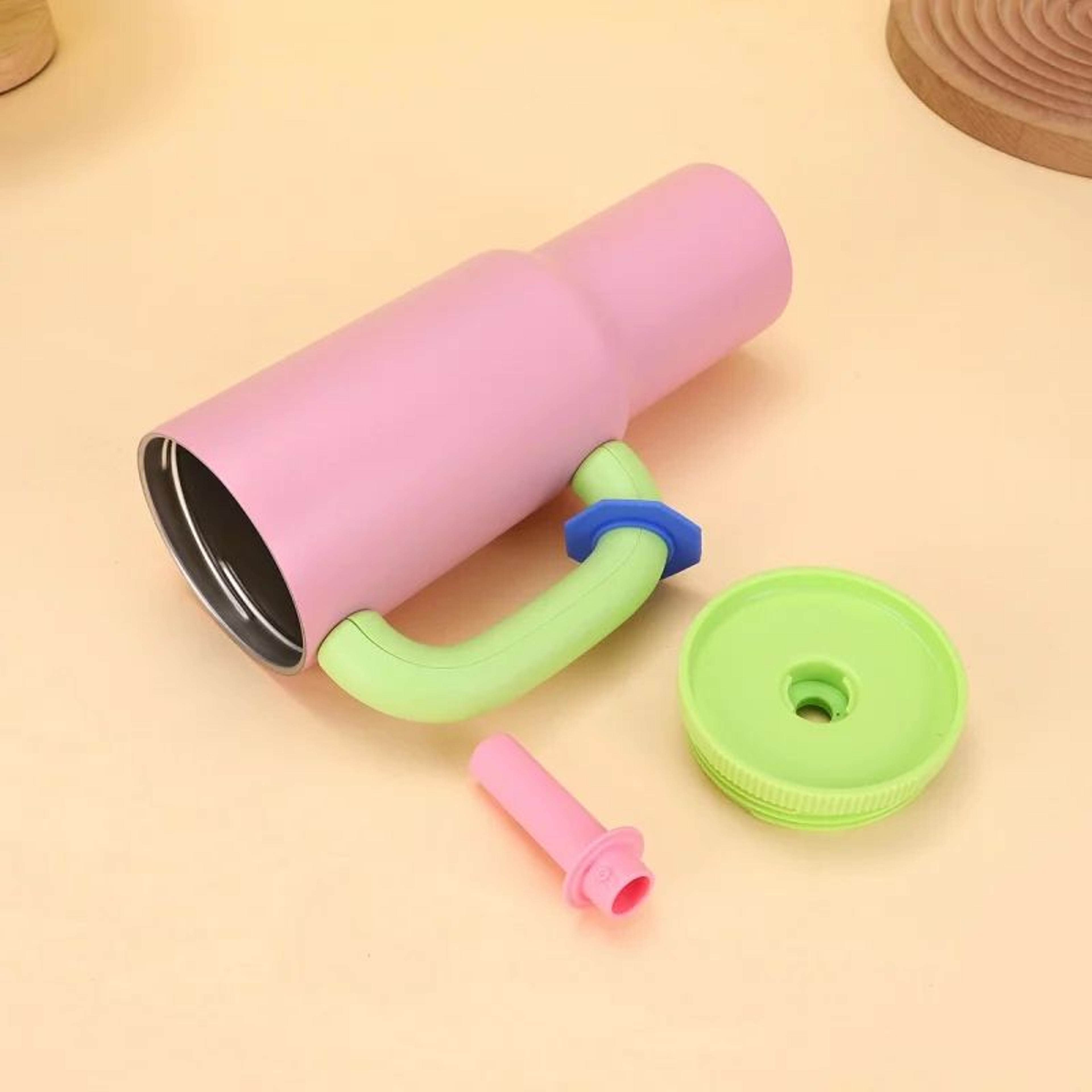 40oz 304 Stainless Steel Insulated Tumbler With Handle  Straw  Large Capacity Vacuum Ice Cup Travel 2