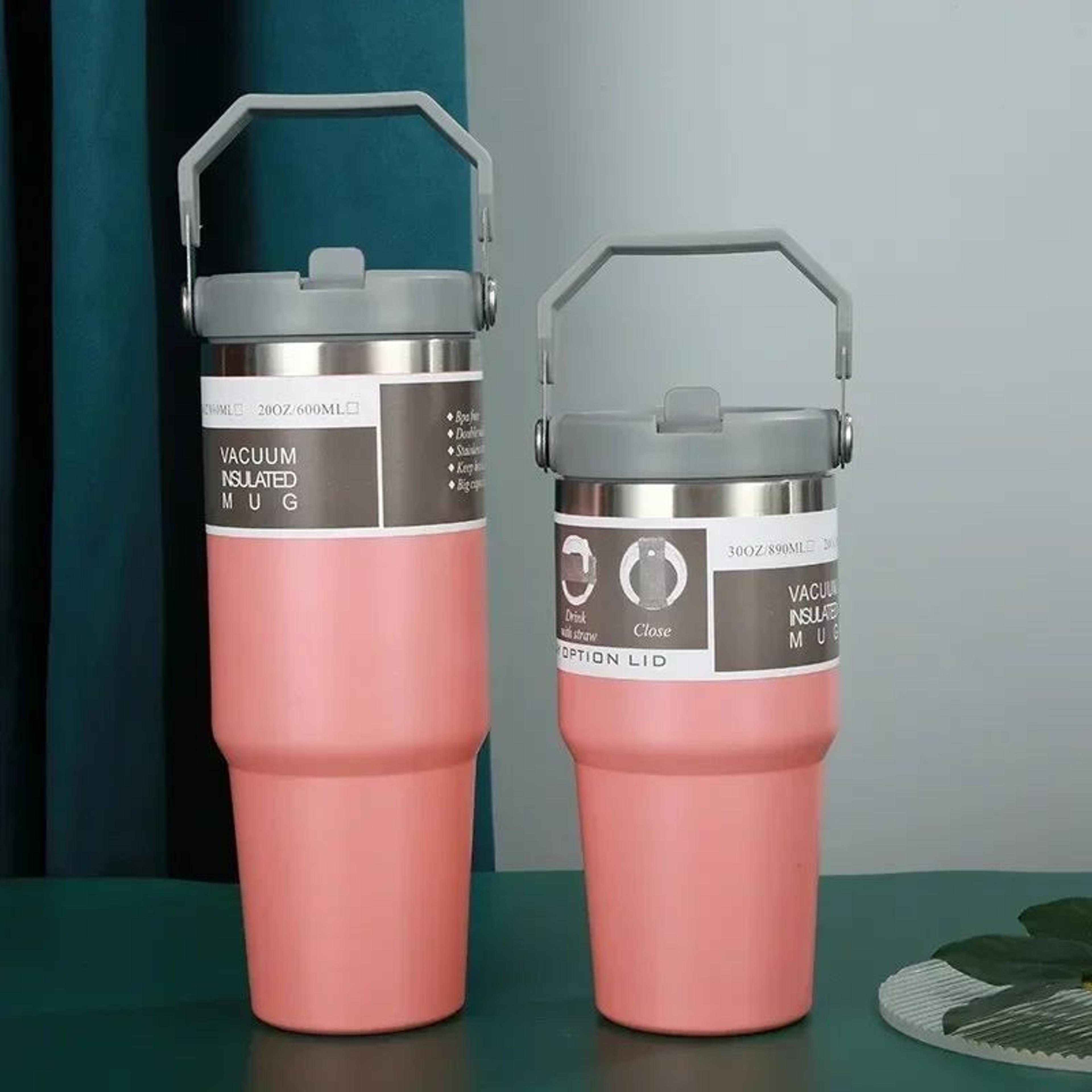 20oz30oz Stainless Steel Thermal Water Bottle With Straw  Vacuum Insulated Car Coffee Tumbler Hot   9