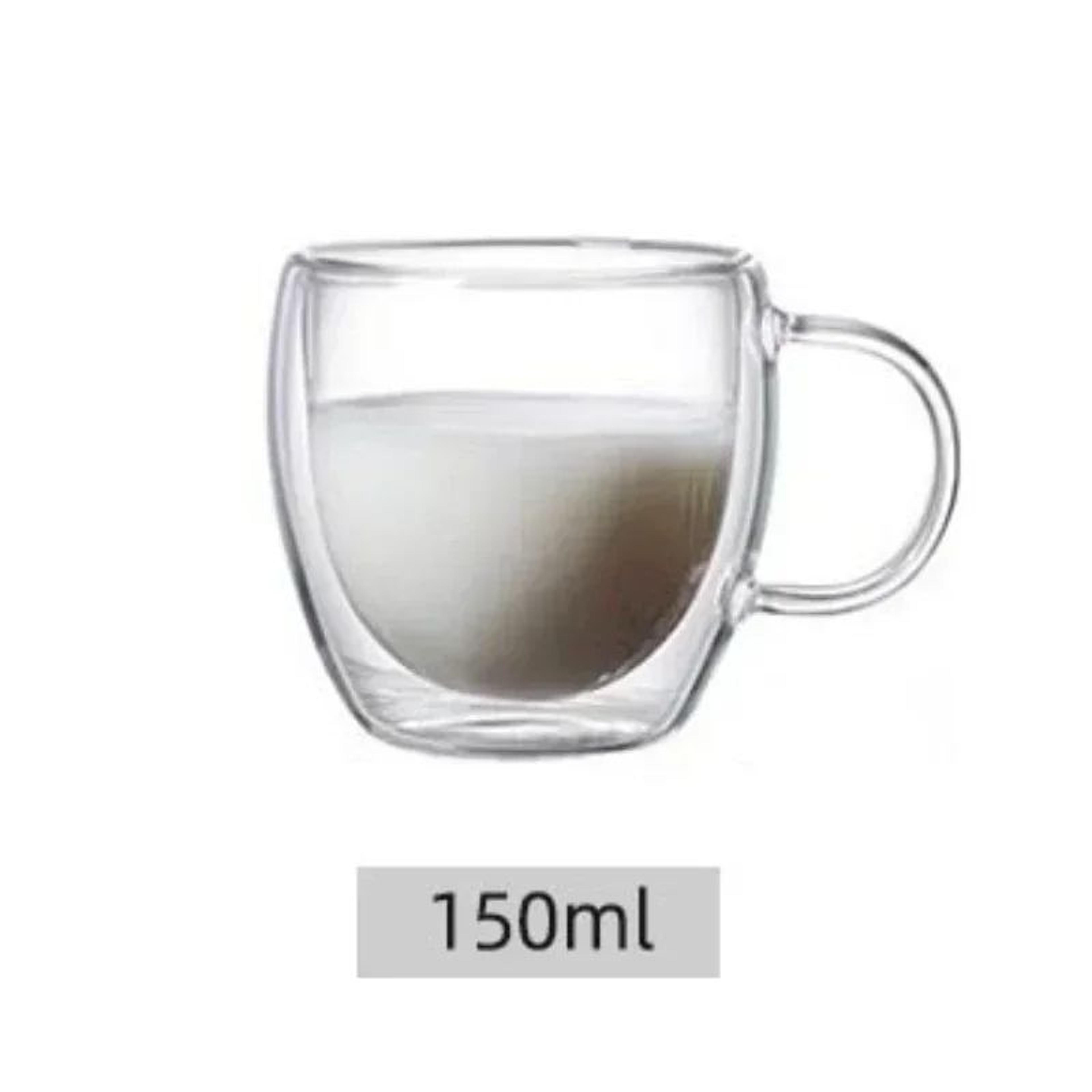 Double Wall Transparent Borosilicate Glass Coffee Cup  Insulated Espresso  Milk Mug 6