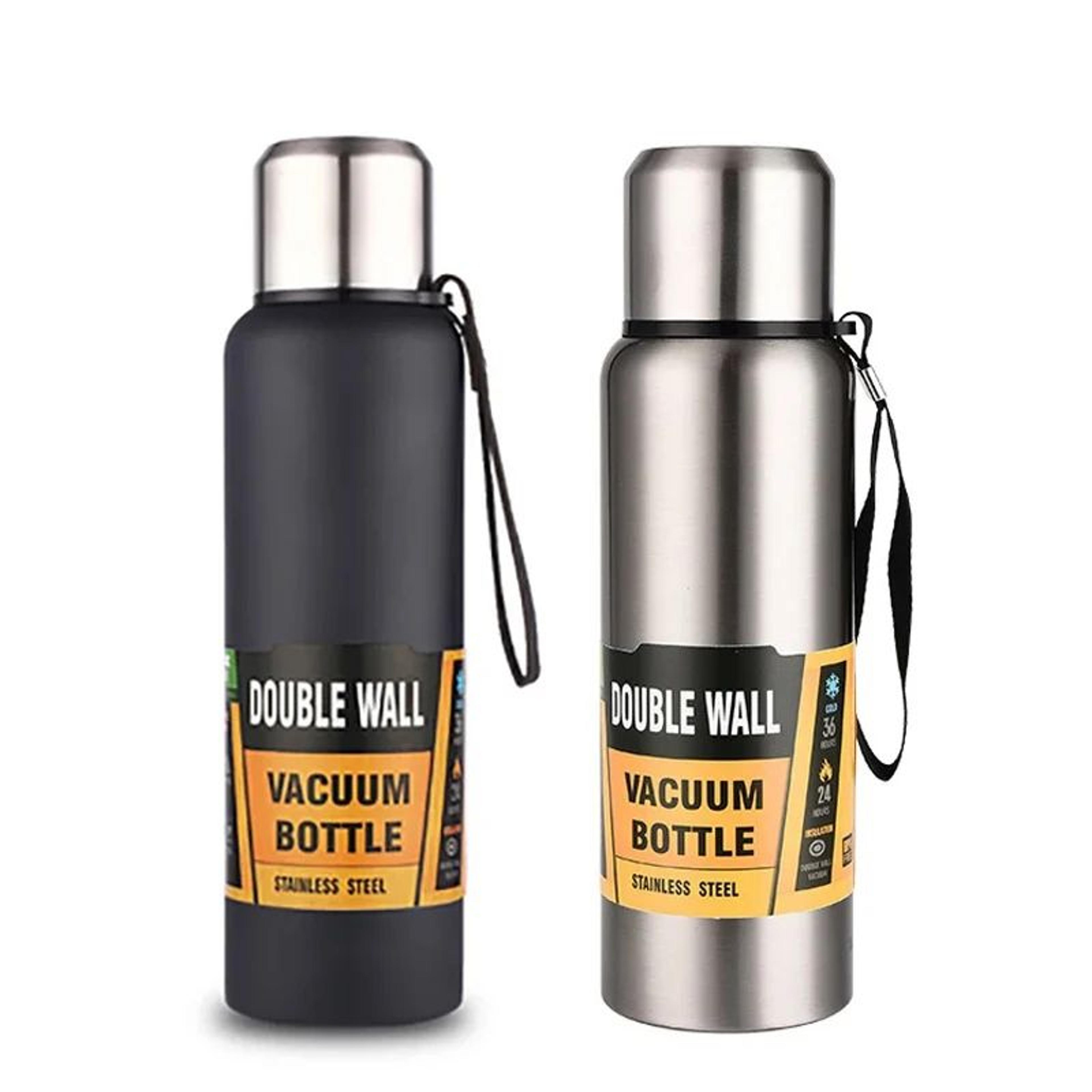 Stainless Steel Vacuum Thermos Bottle With Strainer  Large Capacity Insulated Tumbler With Carry Ro 0
