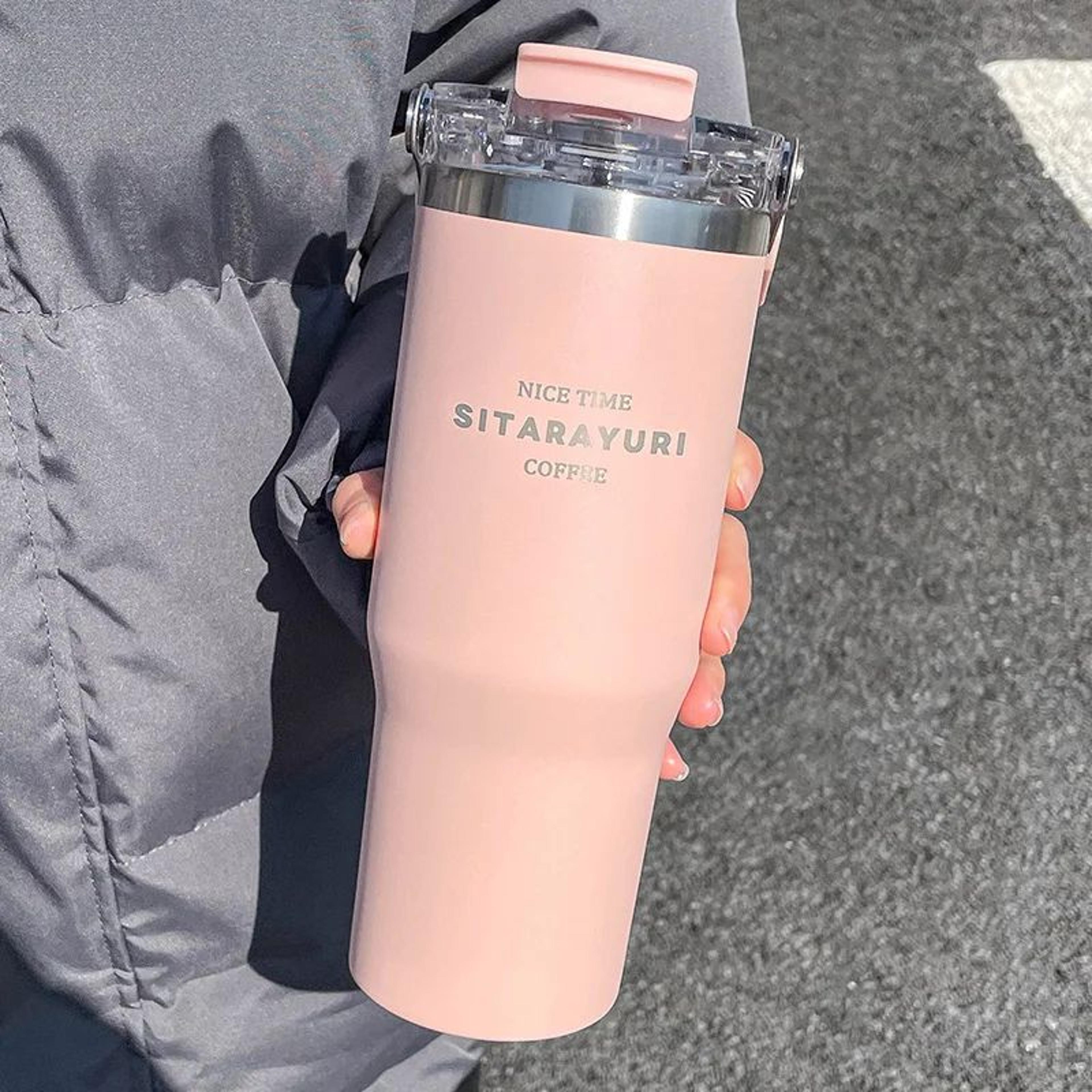 3043 Floz Stainless Steel Vacuum Insulated Tumbler With Straw  Large Capacity Thermal Coffee  Water 5