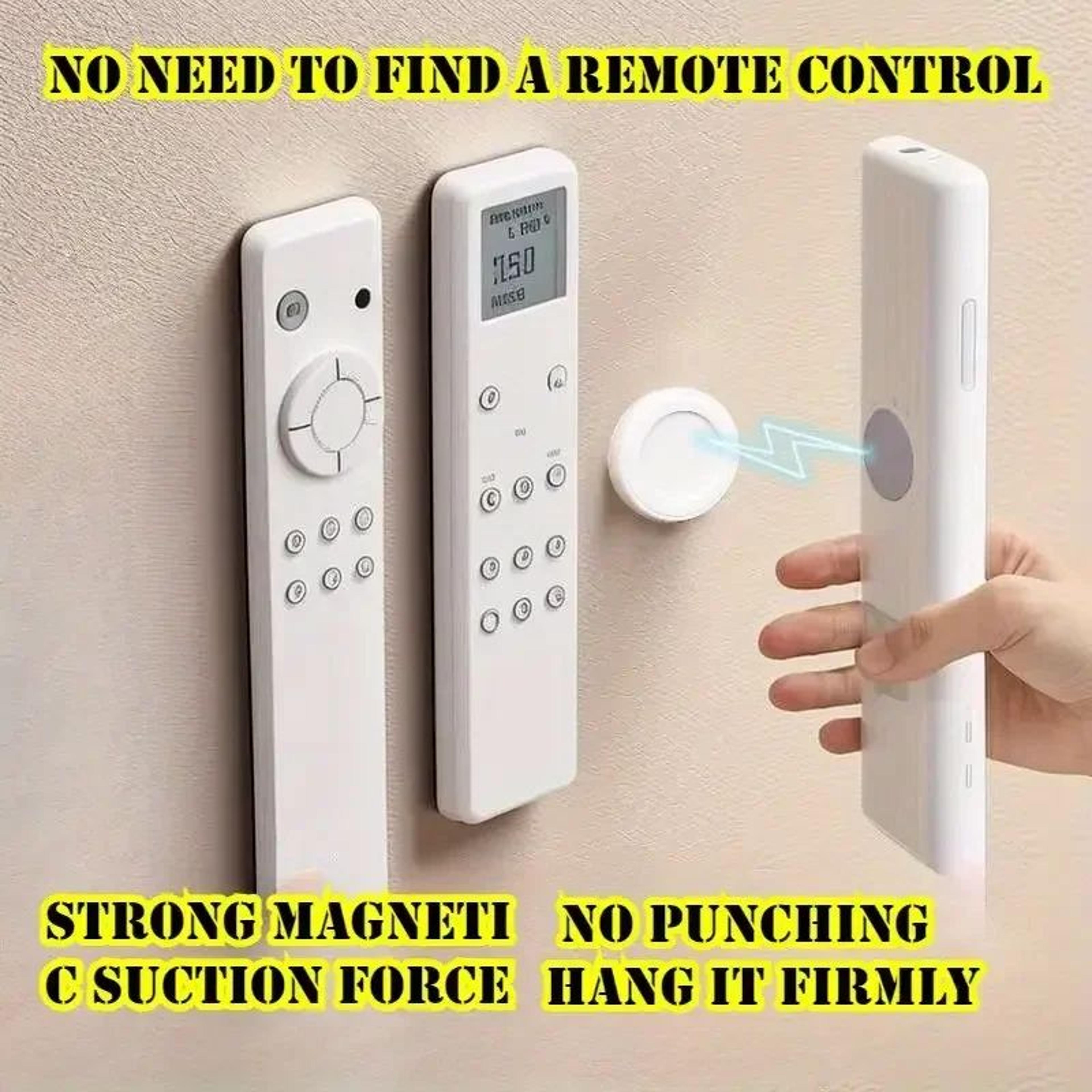 3Pack Magnetic Remote Control Holder  Adhesive NoDrill Wall Mount Organizer For TV AC  DVD Remotes 1