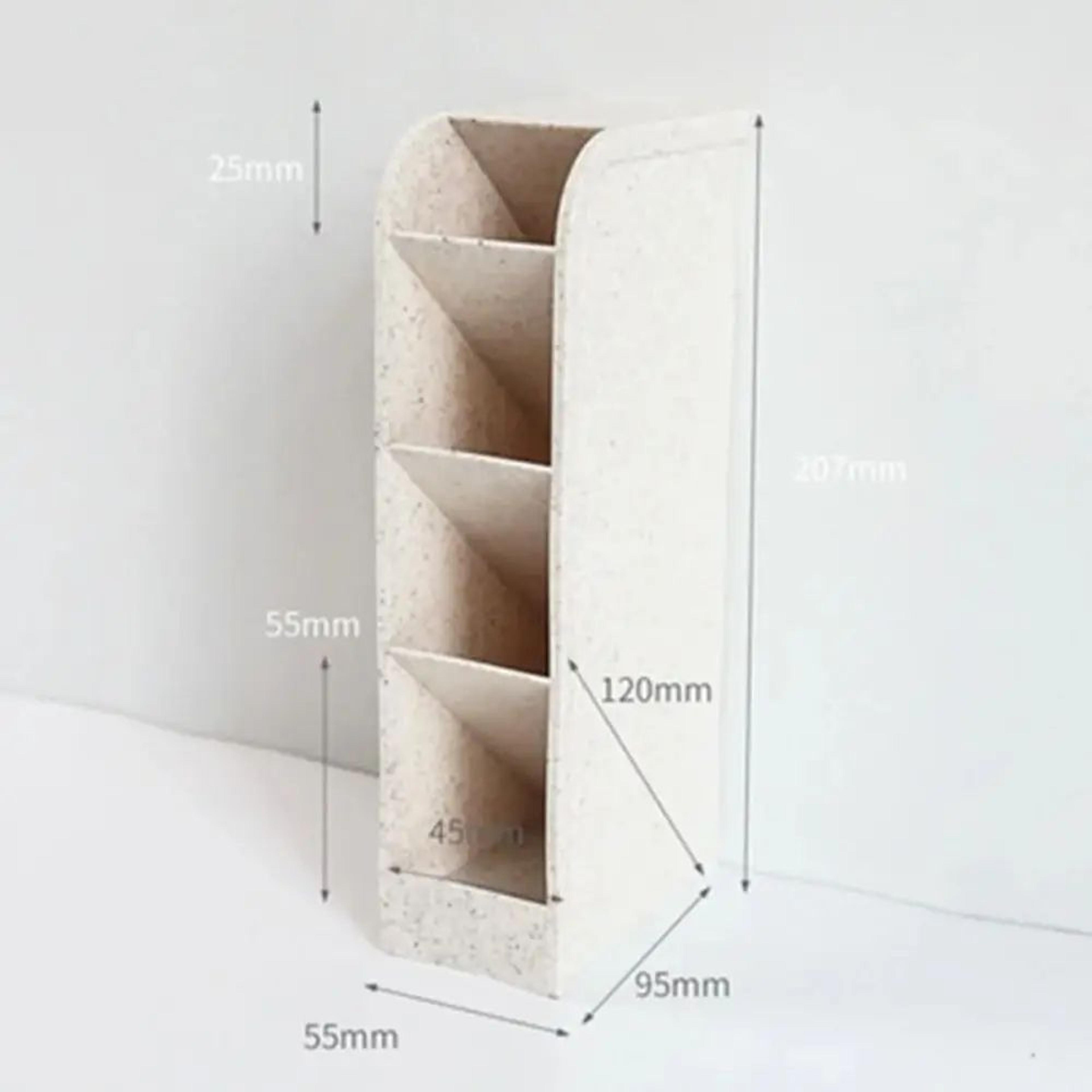 4Grid Macaron Oblique Pen Holder  Colorful Desktop Stationery  Makeup Brush Organizer Box 5