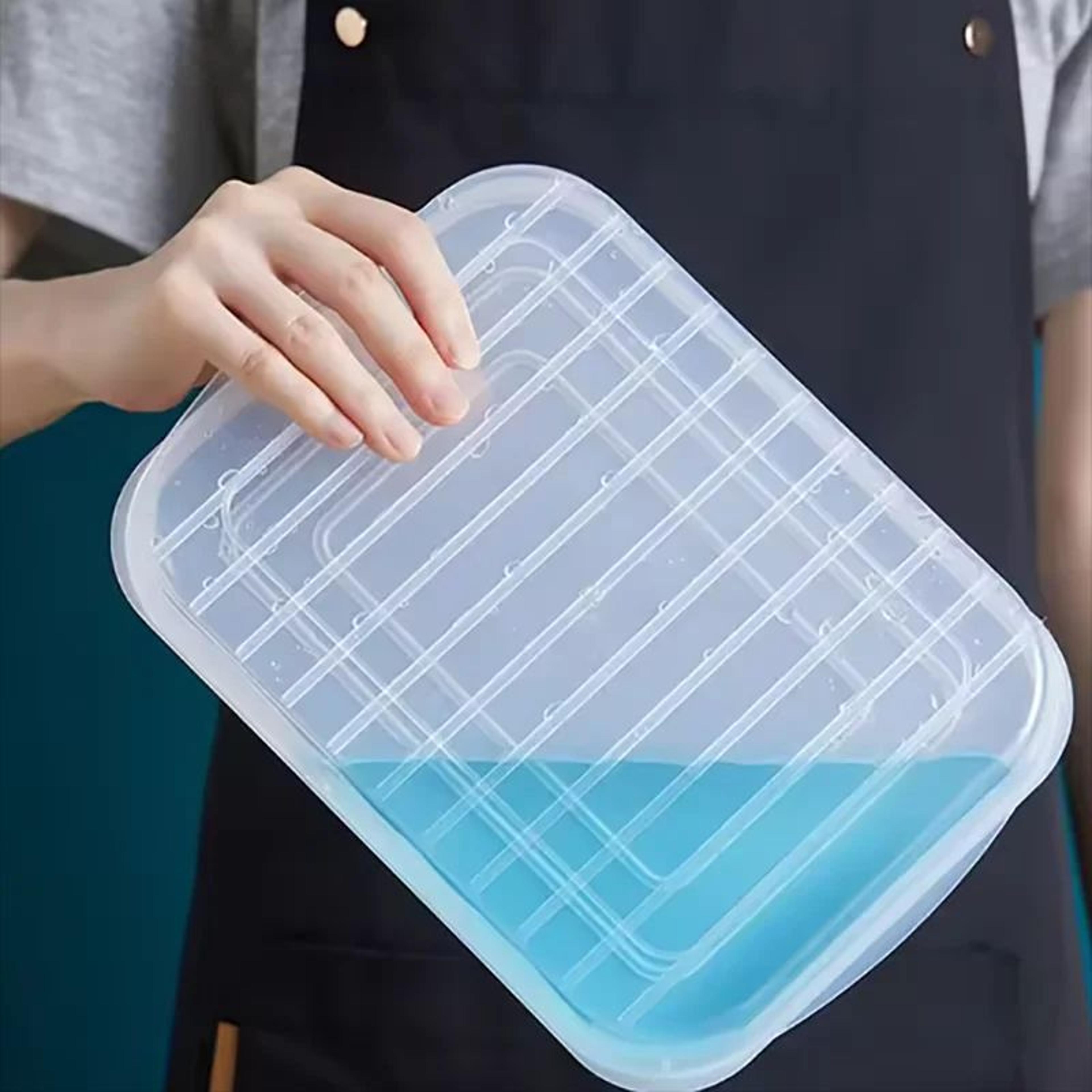 Large Capacity Transparent Refrigerator Storage Box With Lid  Grid Freezer Meat  Food Compartment O 5