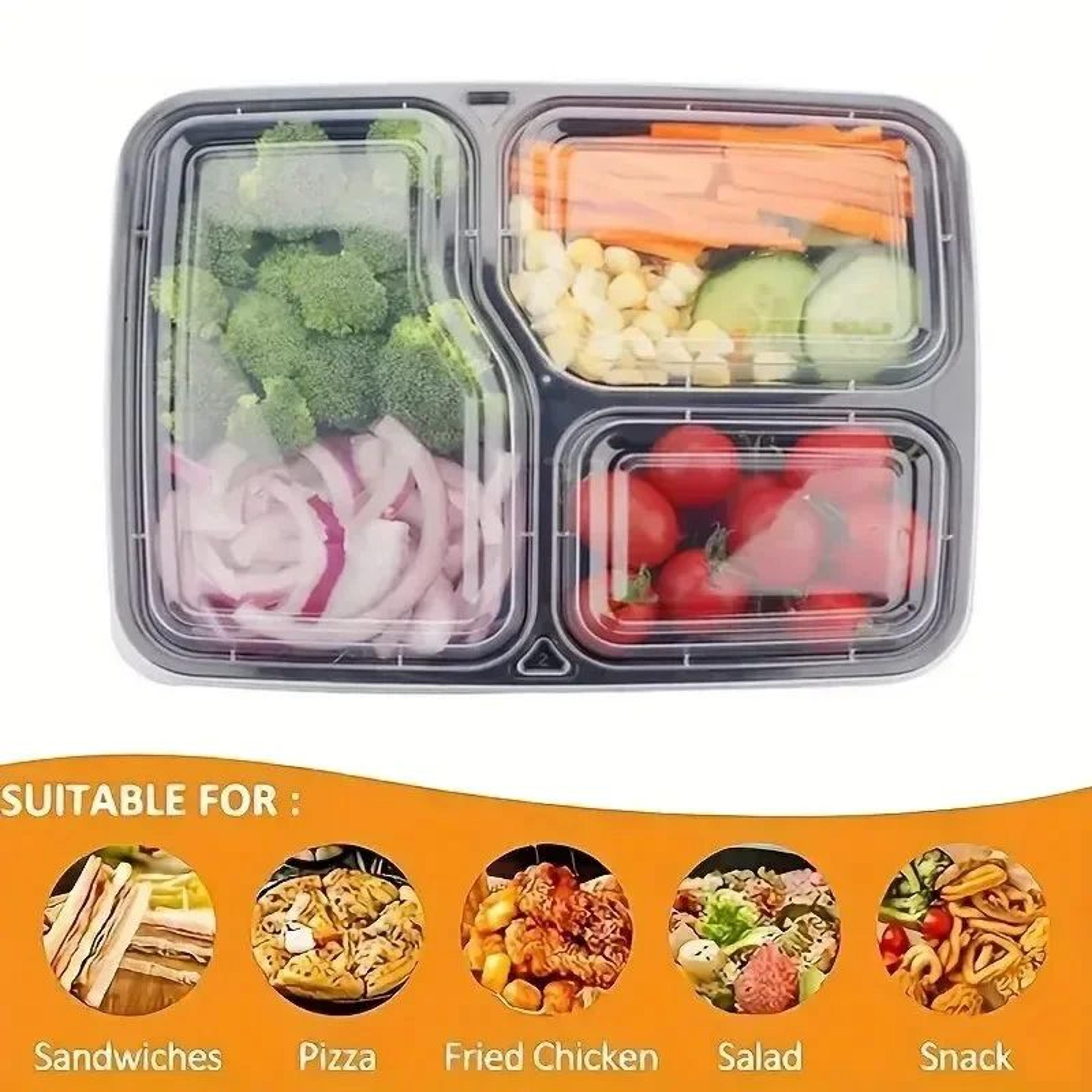 10 Sets Disposable Food Storage Containers With Lids  MicrowaveSafe Stackable Kitchen  Refrigerator 4