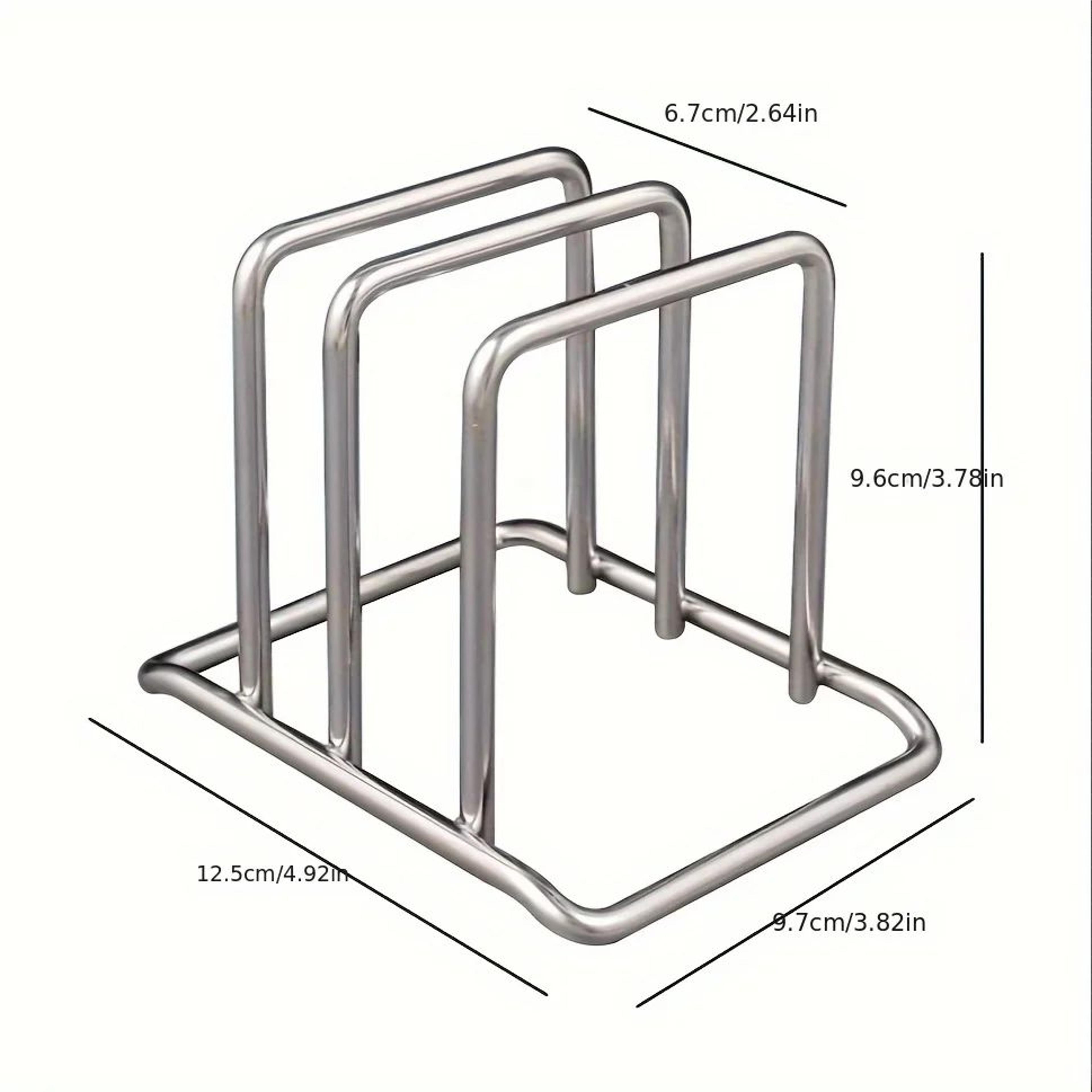 SpaceSaving Stainless Steel Pot Lid  Cutting Board Organizer  HeavyDuty Countertop Kitchen Rack 1