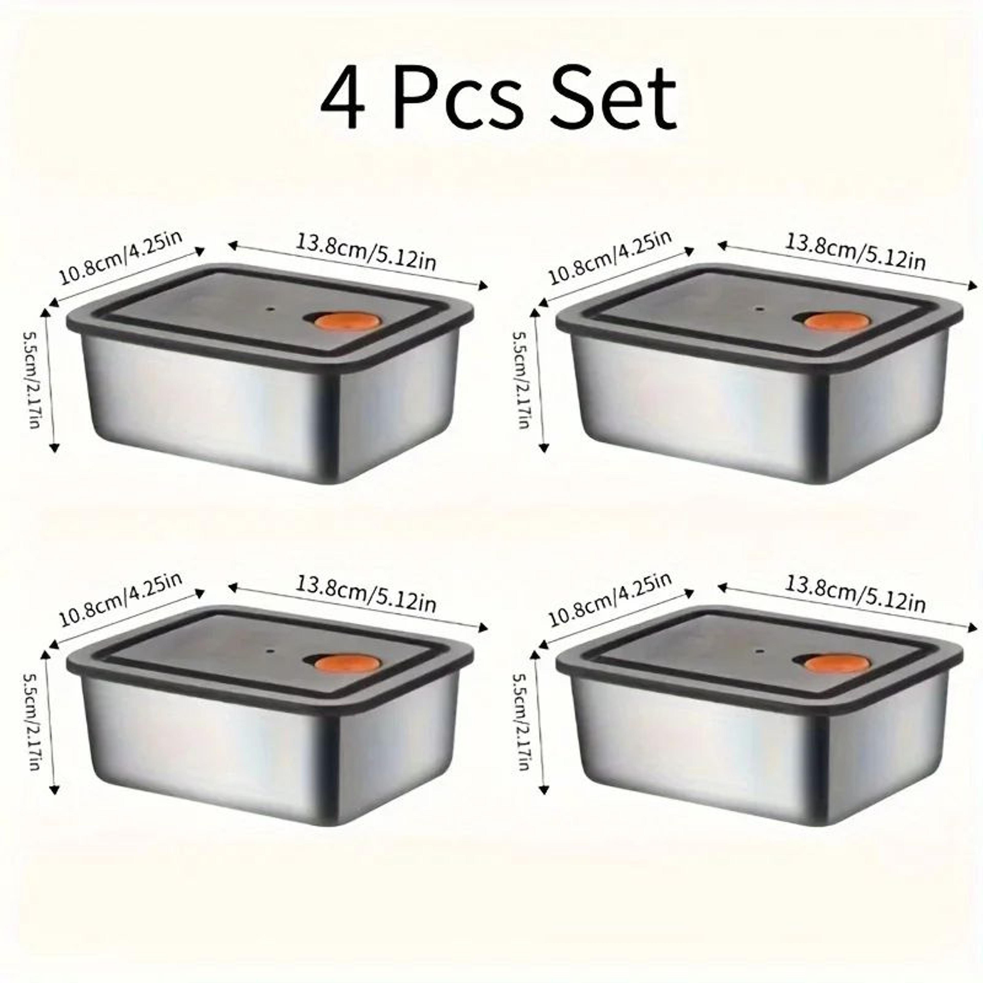 Stainless Steel Food Storage Containers Set  Thickened Leakproof BPAFree Stackable Fridge  Pantry O 3