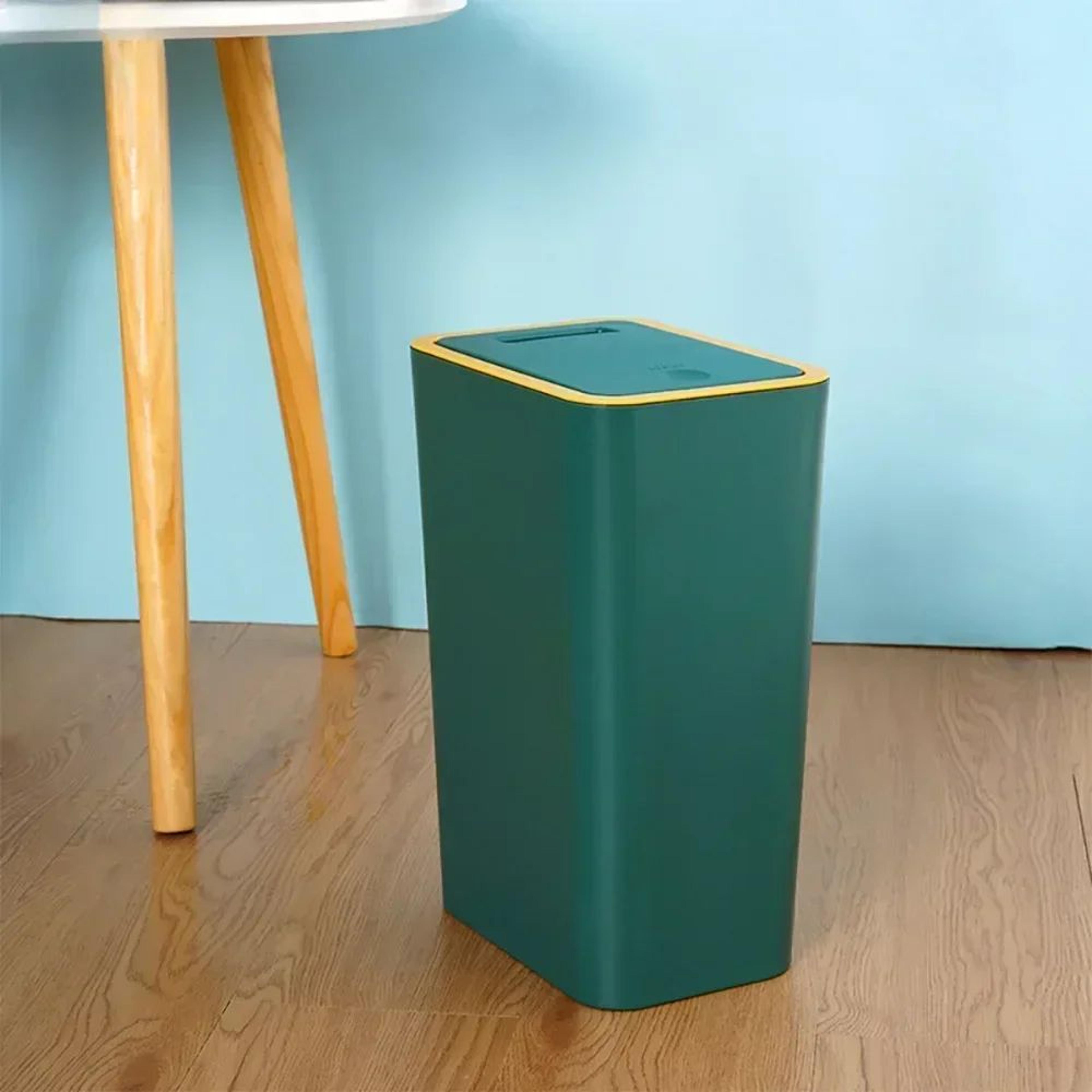 PressTop Bathroom Trash Can  Small PopUp Lid Plastic Wastebasket For Toilet  Bedroom 6