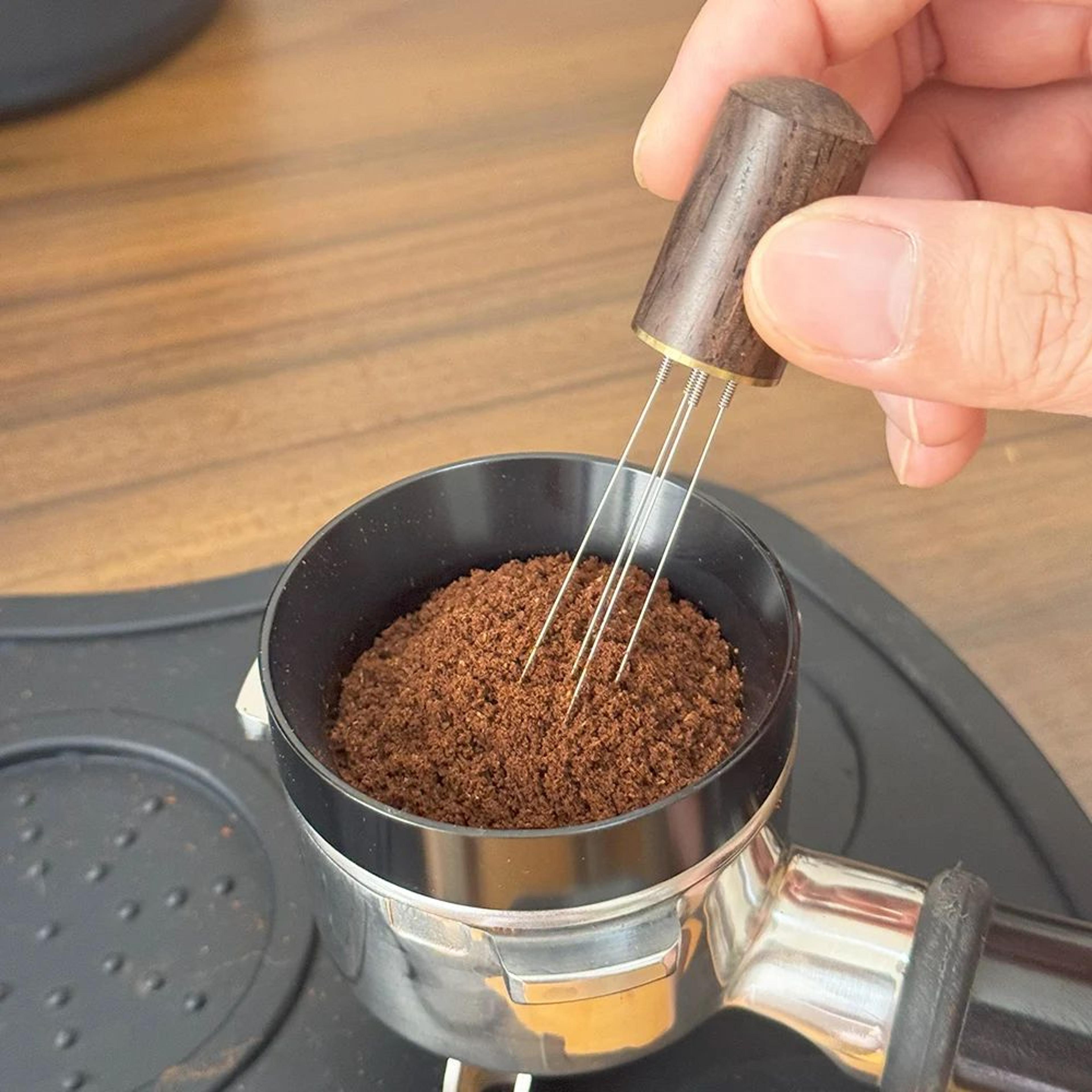 Espresso WDT Coffee Stirrer  Wood Handle Needle Distributor Tool For Even Extraction 3