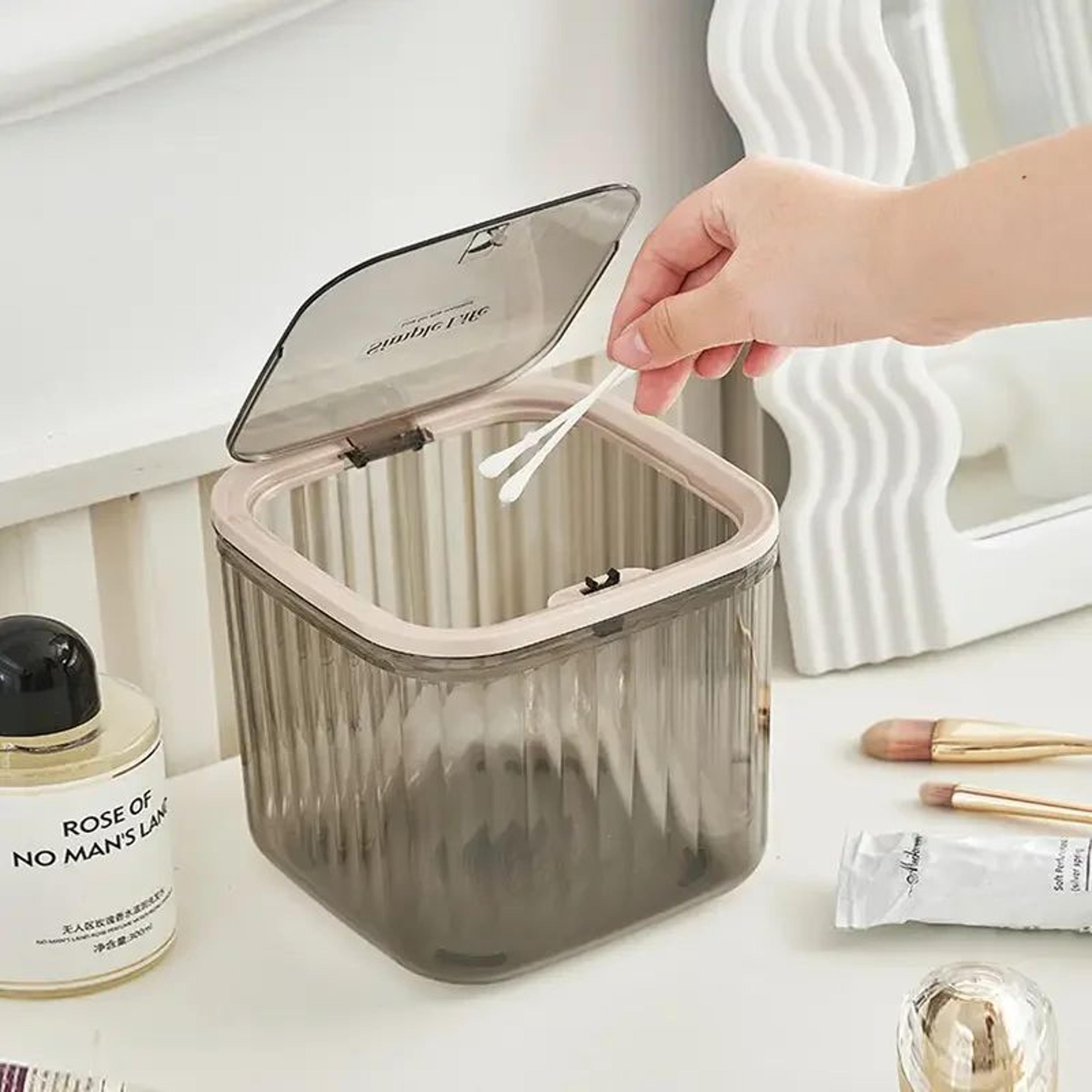Transparent Mini Desktop Storage Box With PopUp Lid  Waterproof Seal 3