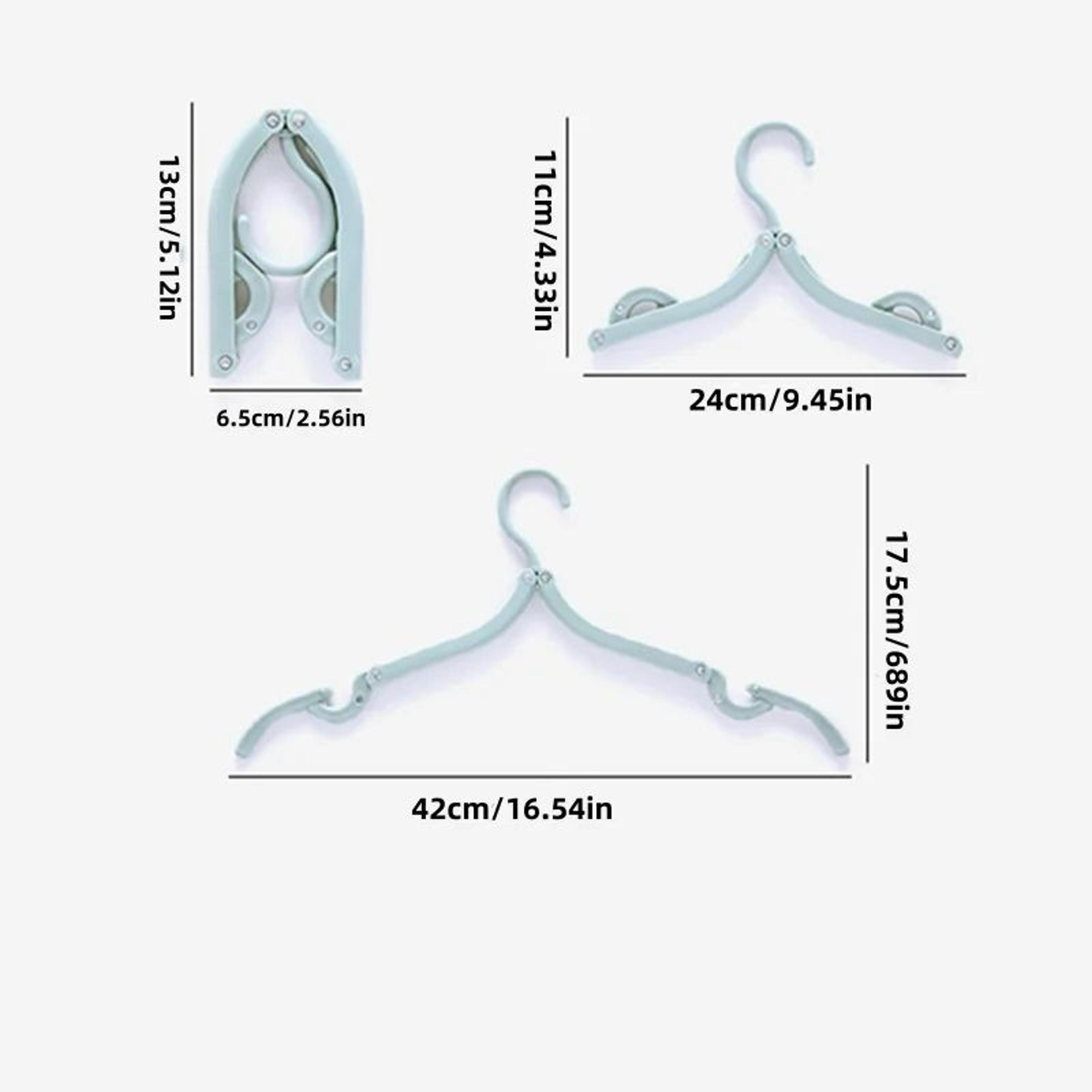 Foldable Portable Travel Clothes Hanger Rack With AntiSlip Grooves  Clips 1