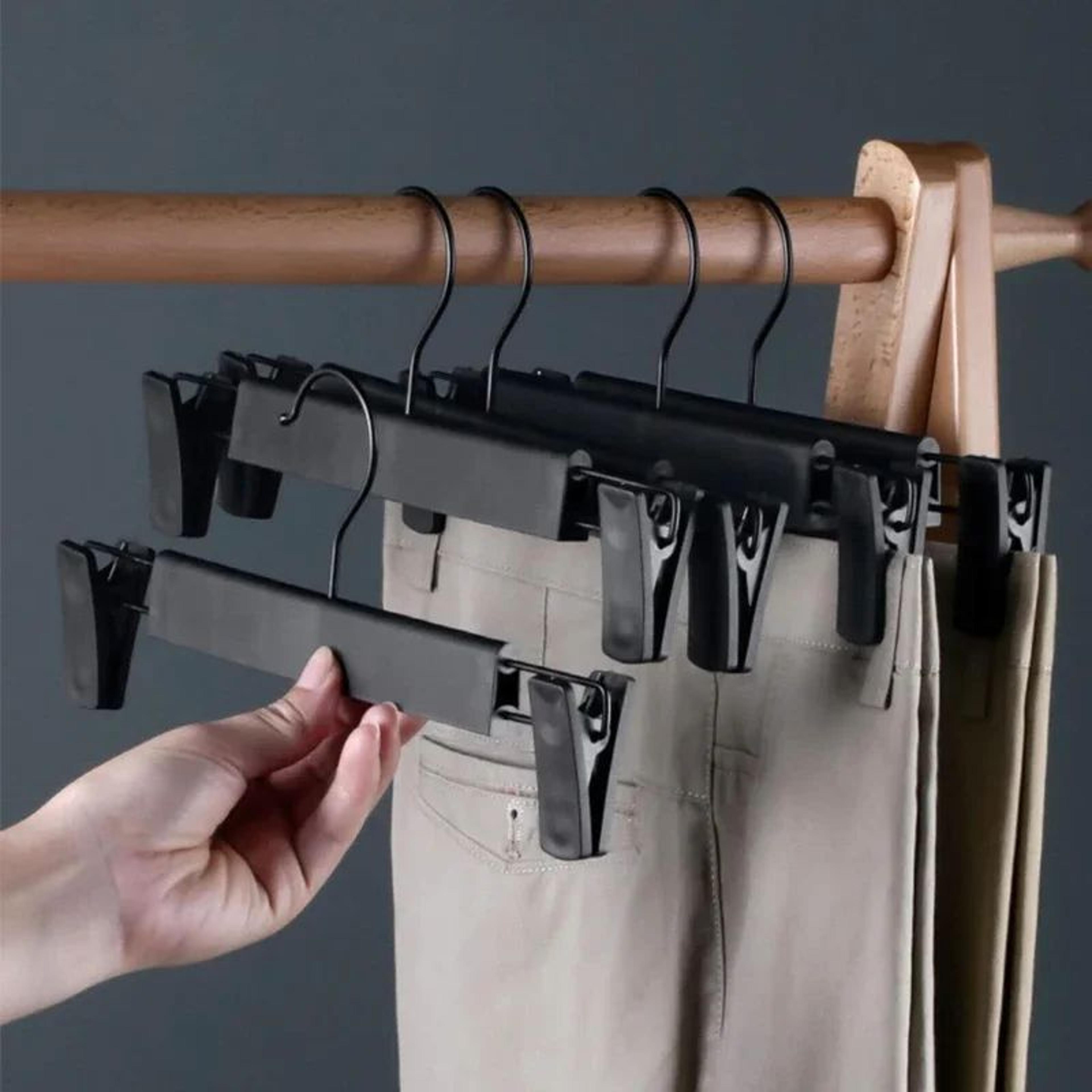 Adjustable Clip Pants  Skirt Hangers  SpaceSaving Trouser  Garment Organizer 3