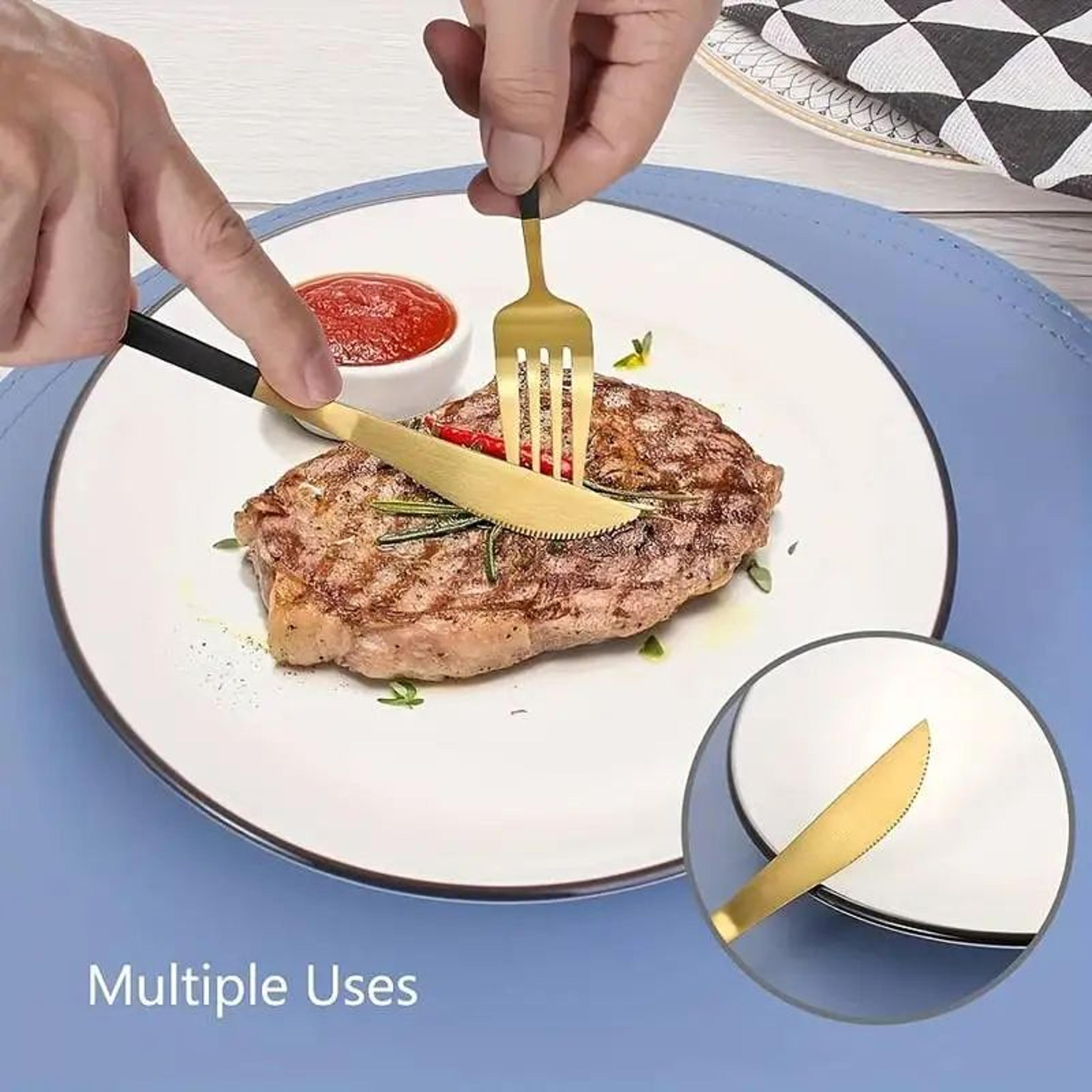 4 Pcs Stainless Steel Cutlery Set With Storage Box  Portable Tableware For Home  Travel 3